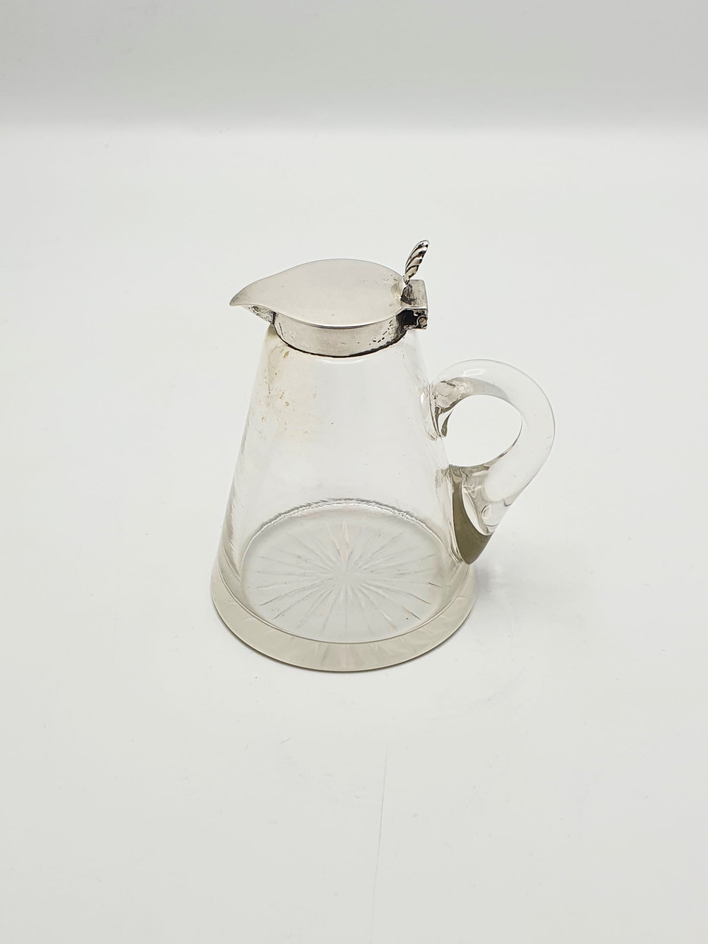 Lovely Cut Glass & Sterling Silver Whisky Noggin – 1921