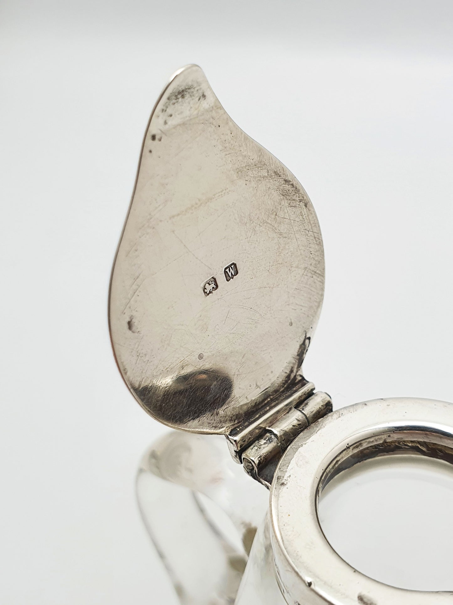 Lovely Cut Glass & Sterling Silver Whisky Noggin – 1921