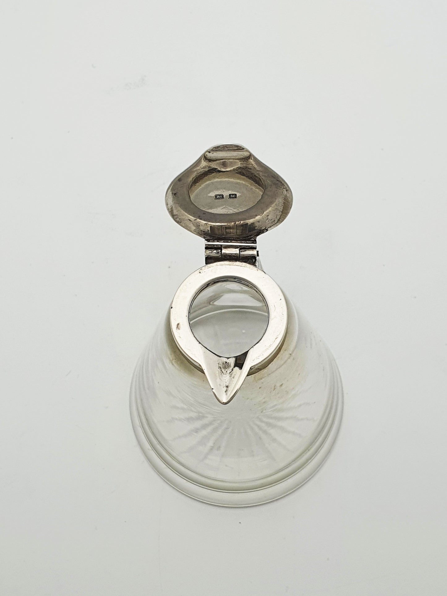 Lovely Cut Glass & Sterling Silver Whisky Noggin – 1921