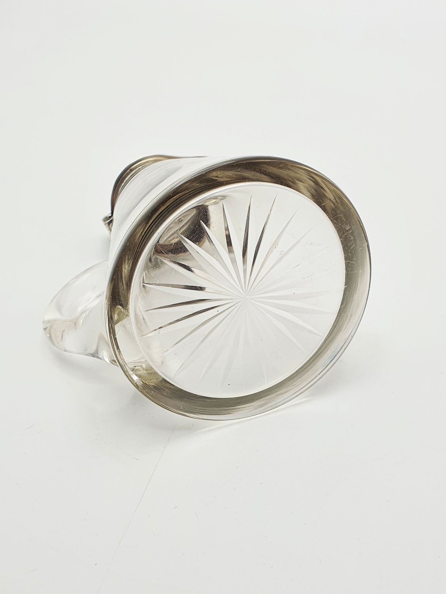 Lovely Cut Glass & Sterling Silver Whisky Noggin – 1921