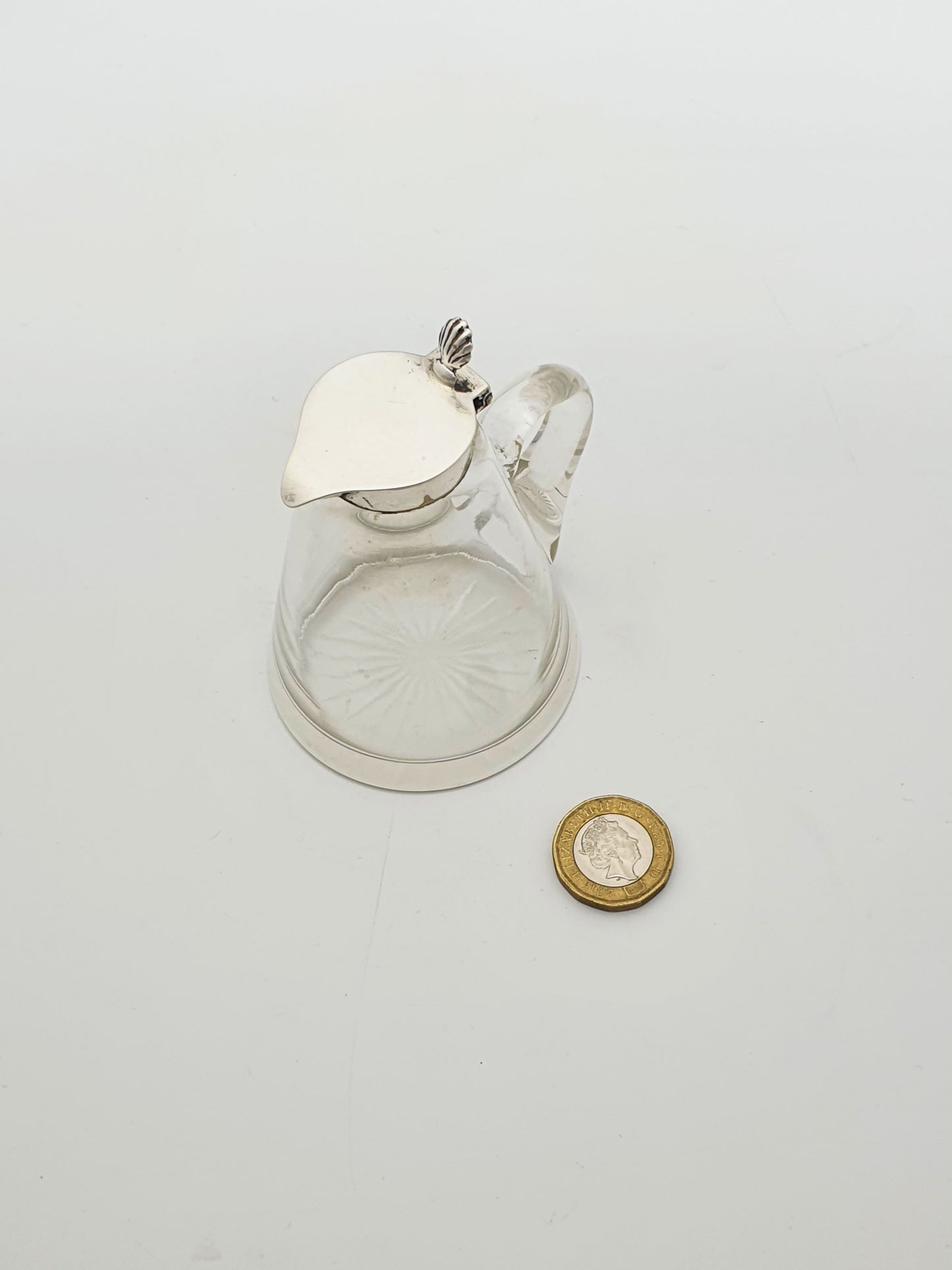 Lovely Cut Glass & Sterling Silver Whisky Noggin – 1921