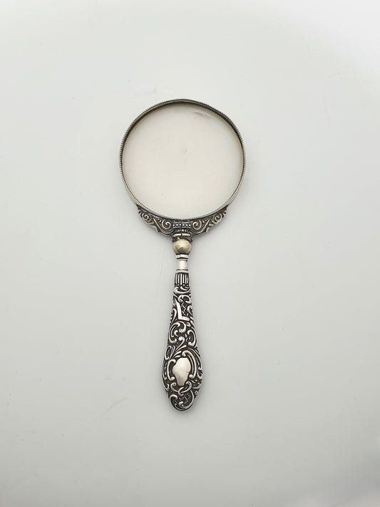 Antique Victorian Sterling Silver-Handled Magnifying Glass – 1899