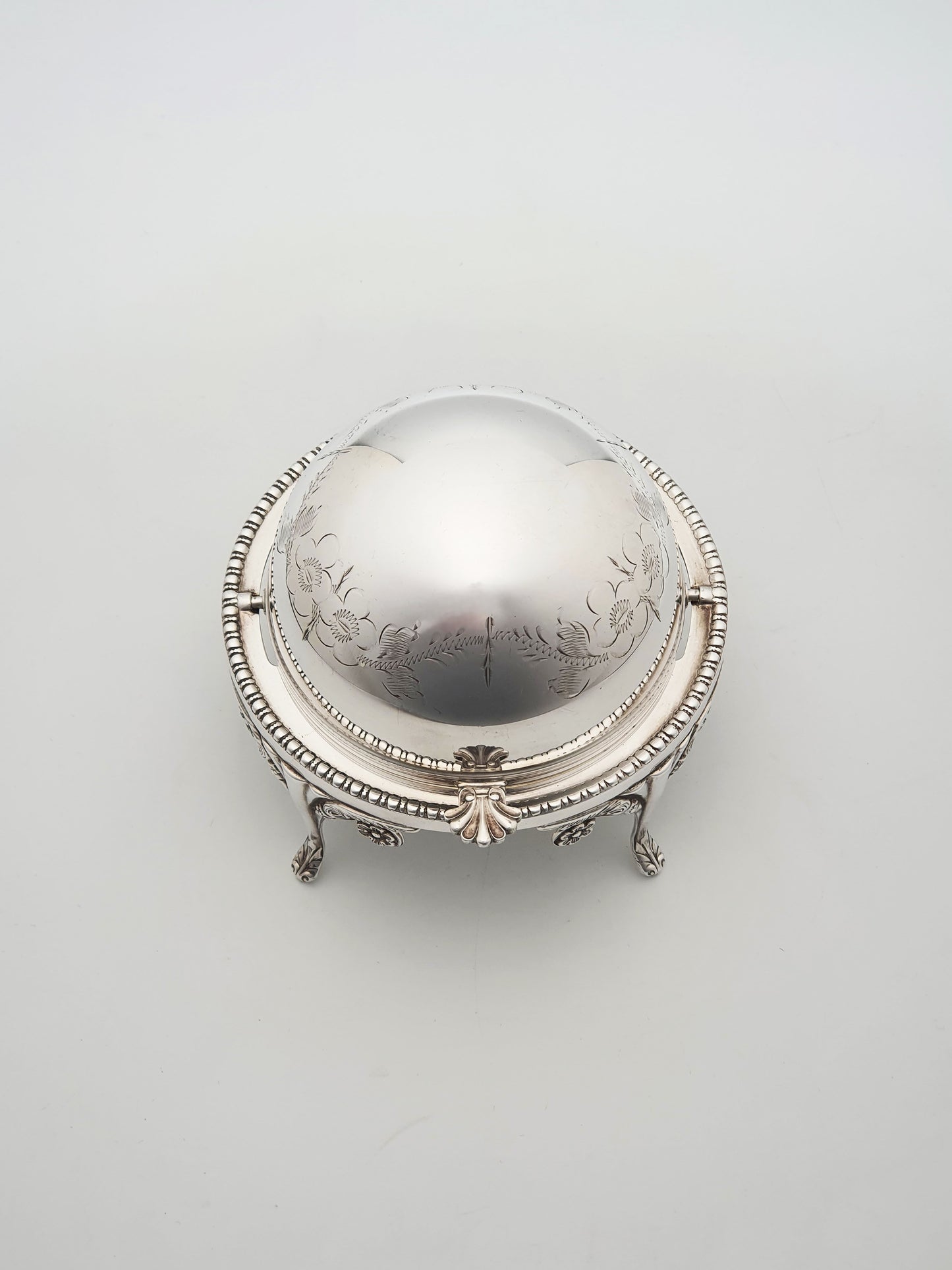 Nice Vintage Domed Caviar/Butter Dish with Glass Insert – circa 1960