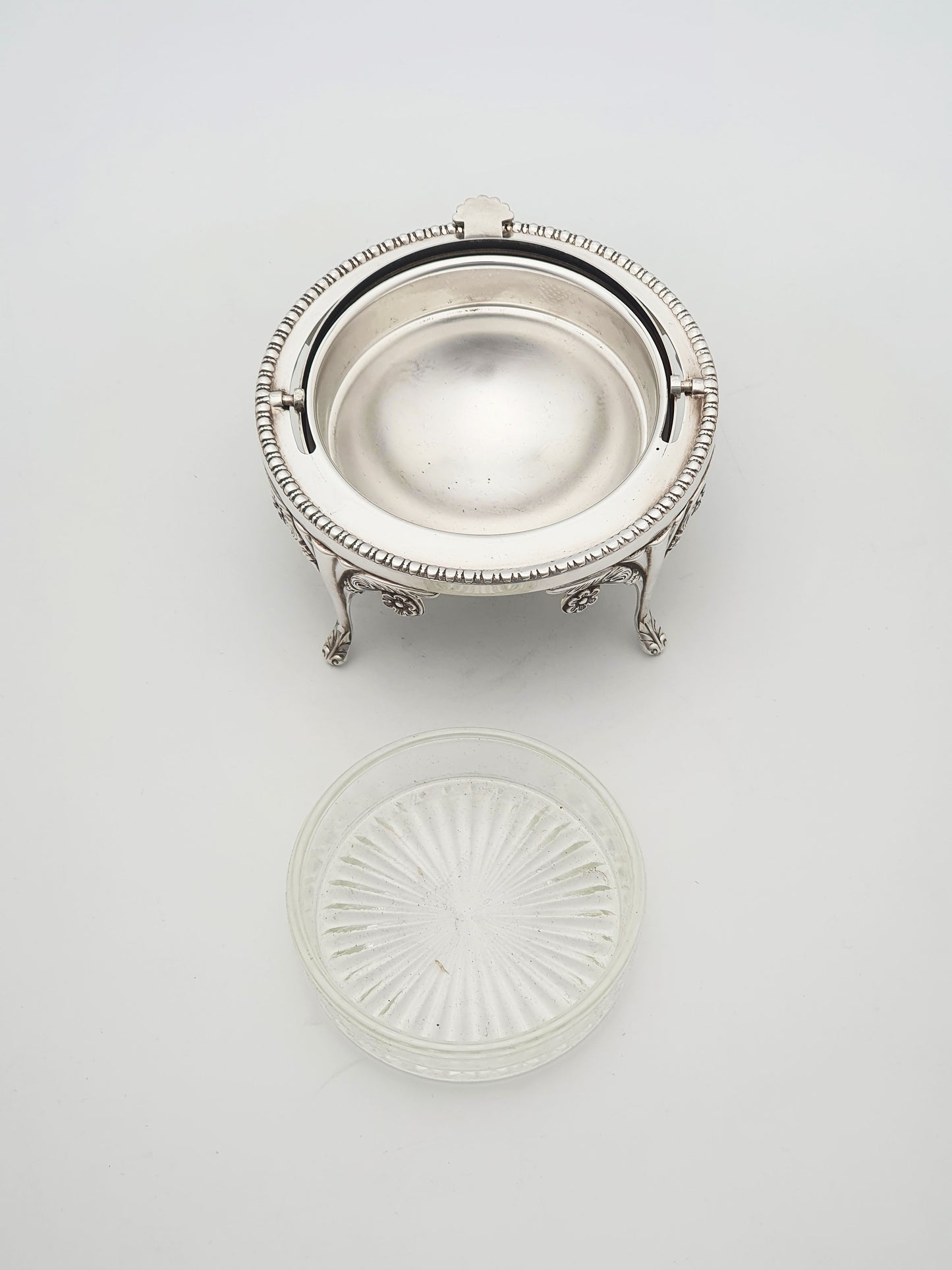 Nice Vintage Domed Caviar/Butter Dish with Glass Insert – circa 1960