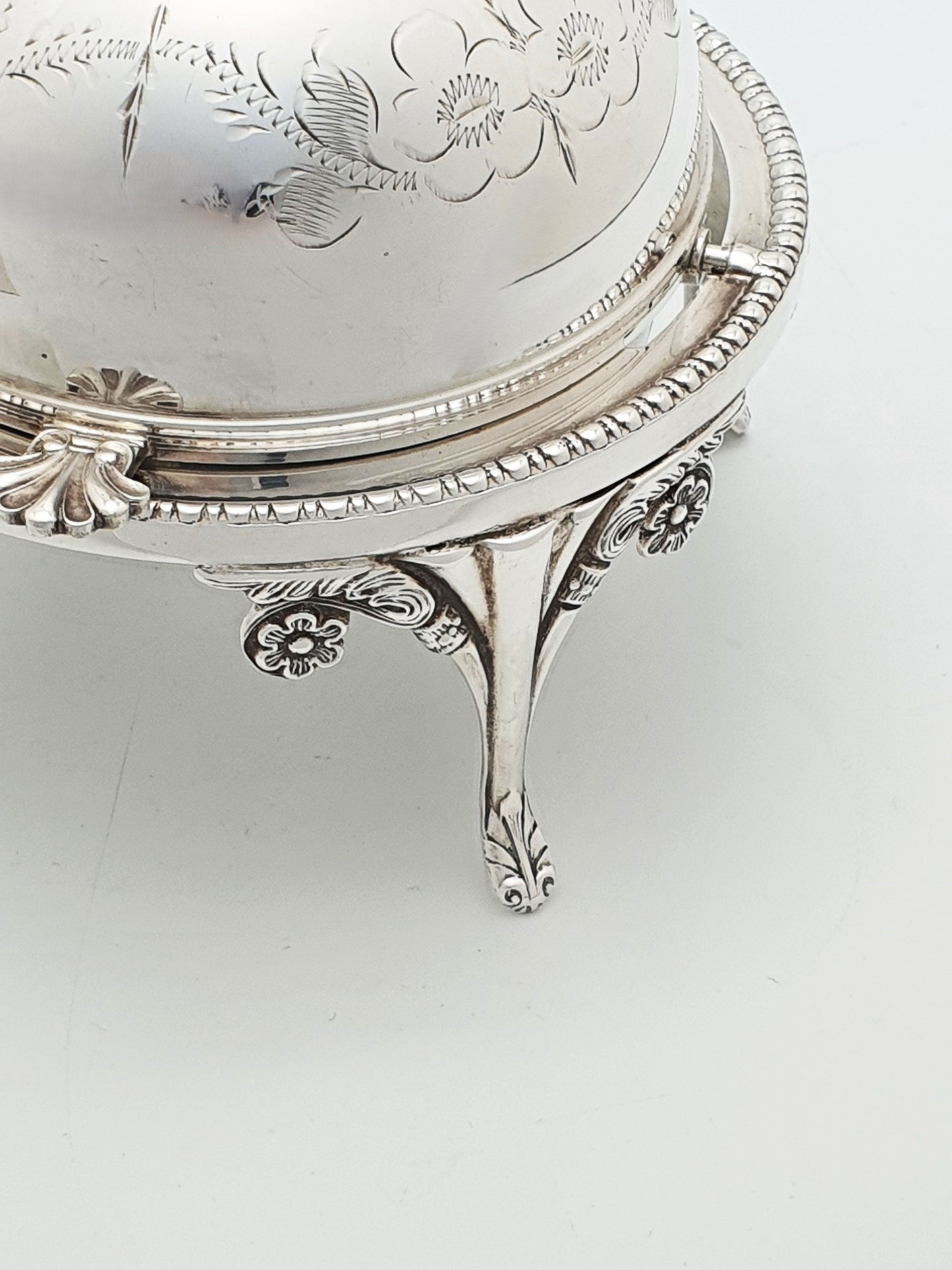 Nice Vintage Domed Caviar/Butter Dish with Glass Insert – circa 1960