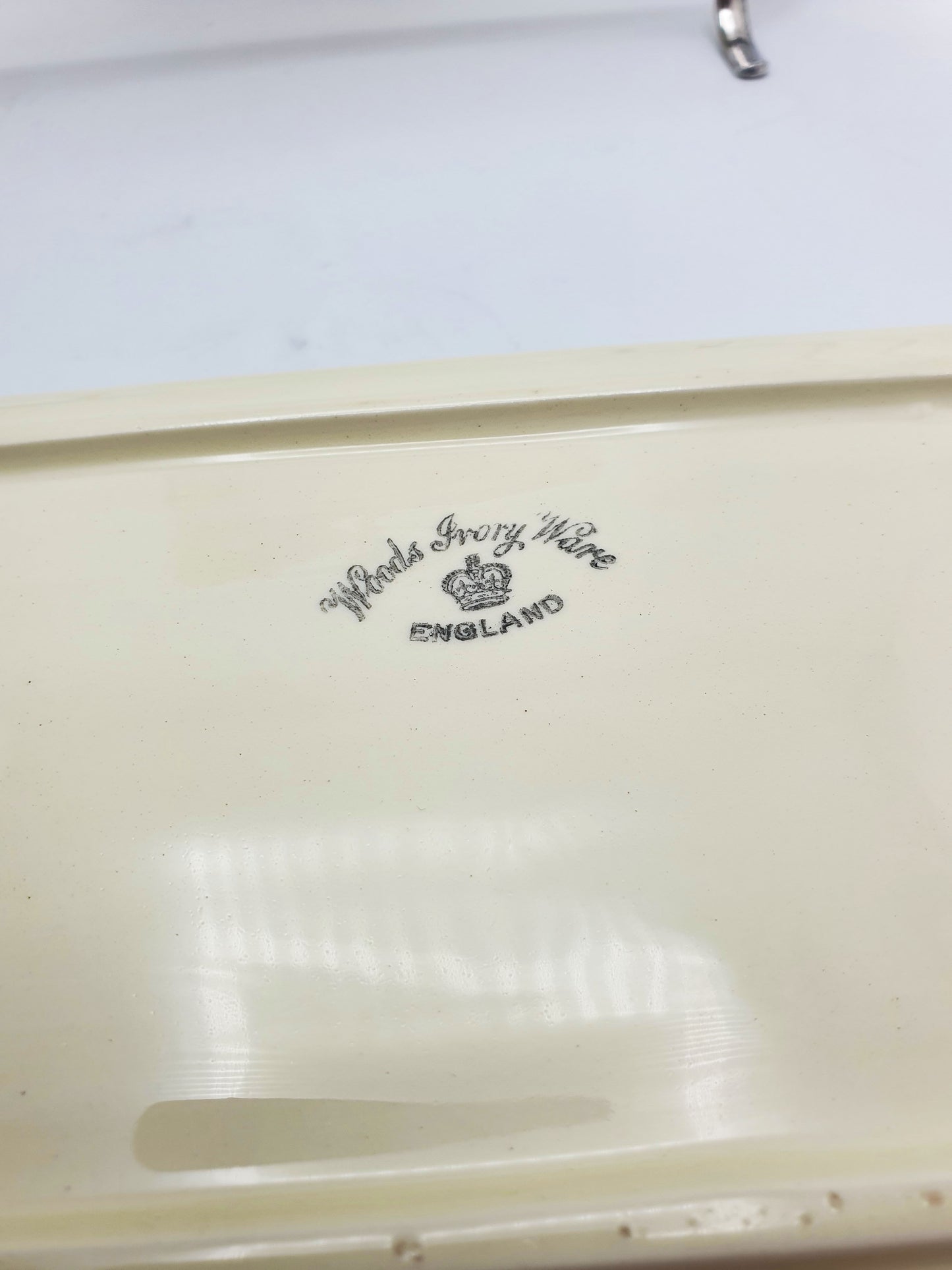 Splendid Woods Ivory Ware Floral Sandwich Set on Silver Plated Stand – circa 1930