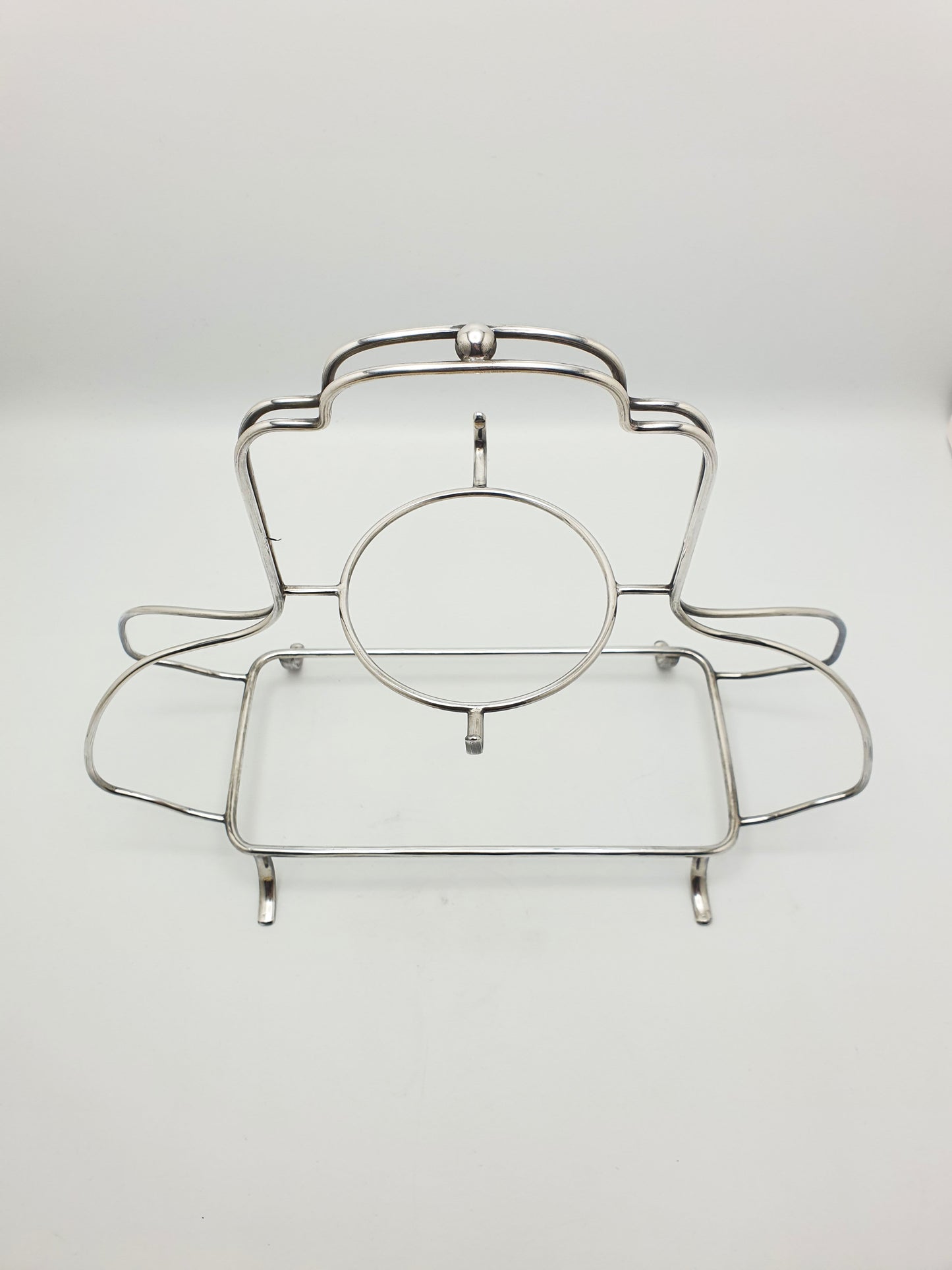 Splendid Woods Ivory Ware Floral Sandwich Set on Silver Plated Stand – circa 1930