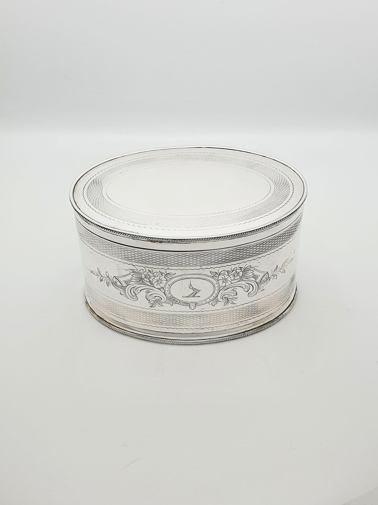 Lovely Antique Victorian Oval Silver-Plated Biscuit Box – circa 1880