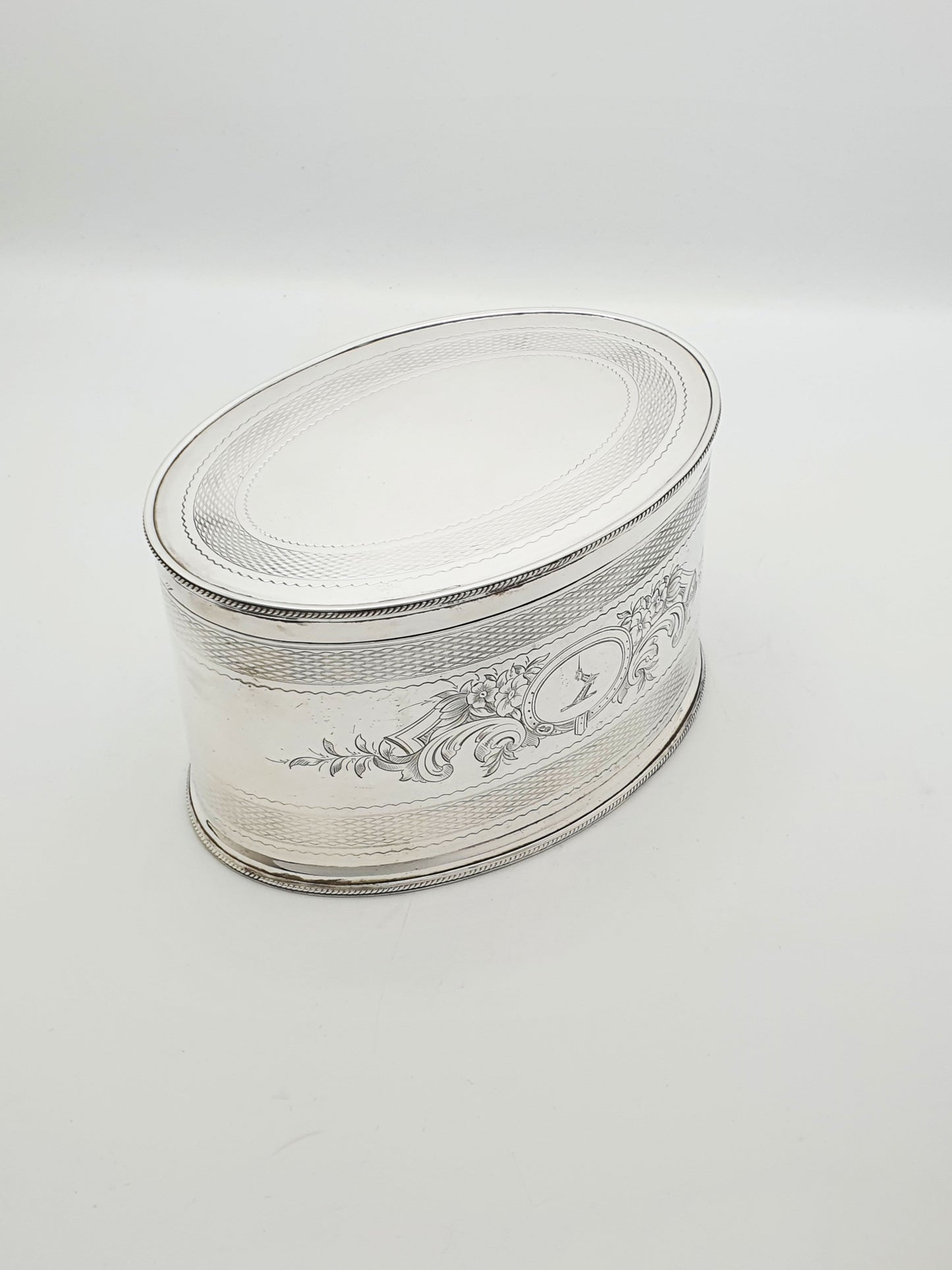 Lovely Antique Victorian Oval Silver-Plated Biscuit Box – circa 1880