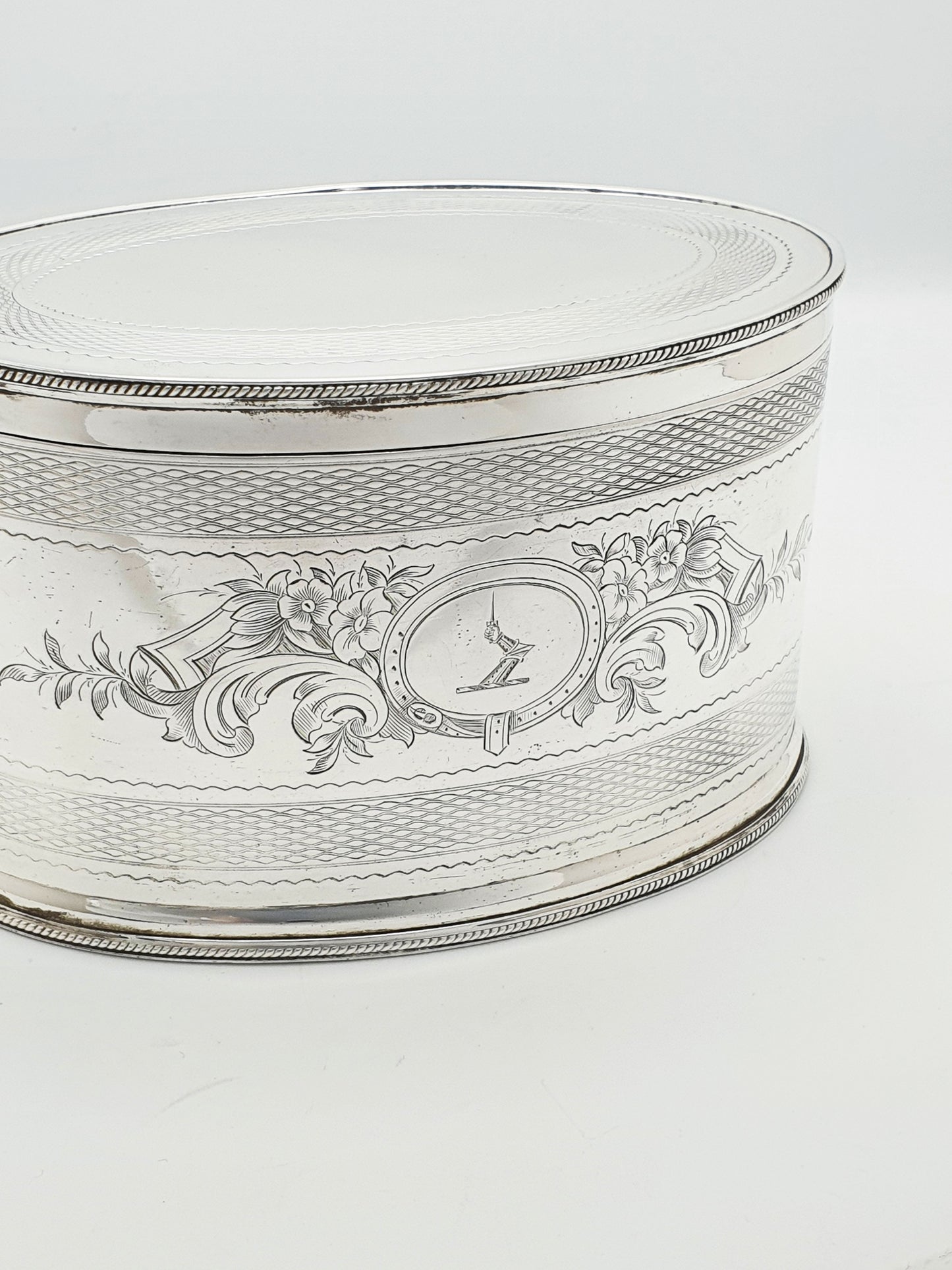Lovely Antique Victorian Oval Silver-Plated Biscuit Box – circa 1880