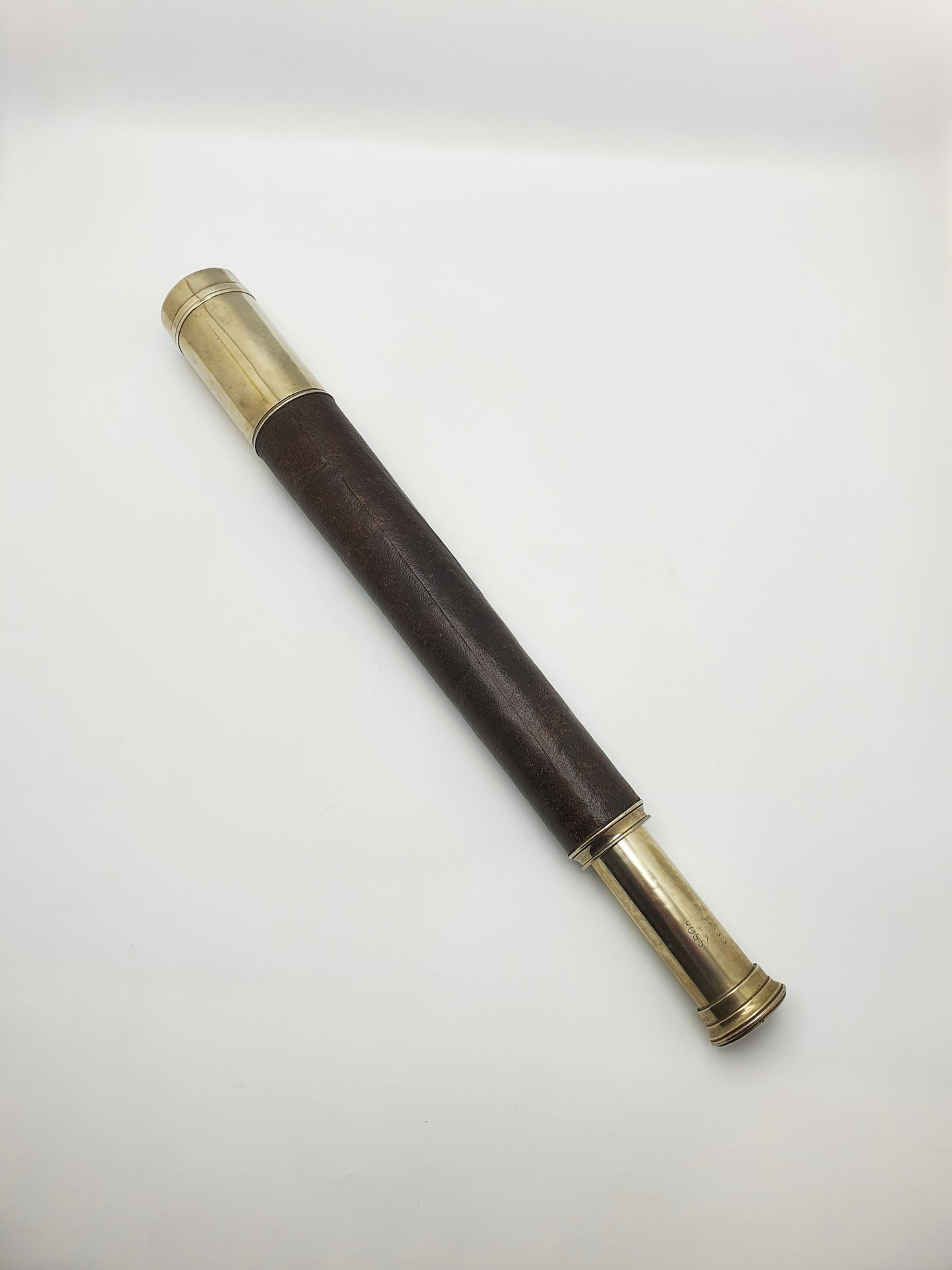 Antique Brass & Leather Naval Telescope by Ross, London – circa 1915