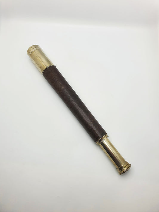 Antique Brass & Leather Naval Telescope by Ross, London – circa 1915
