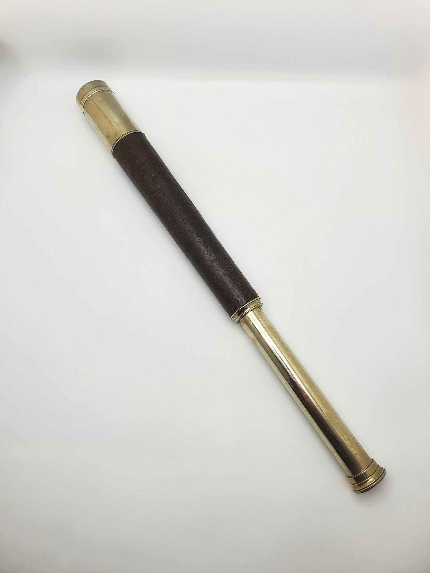 Antique Brass & Leather Naval Telescope by Ross, London – circa 1915