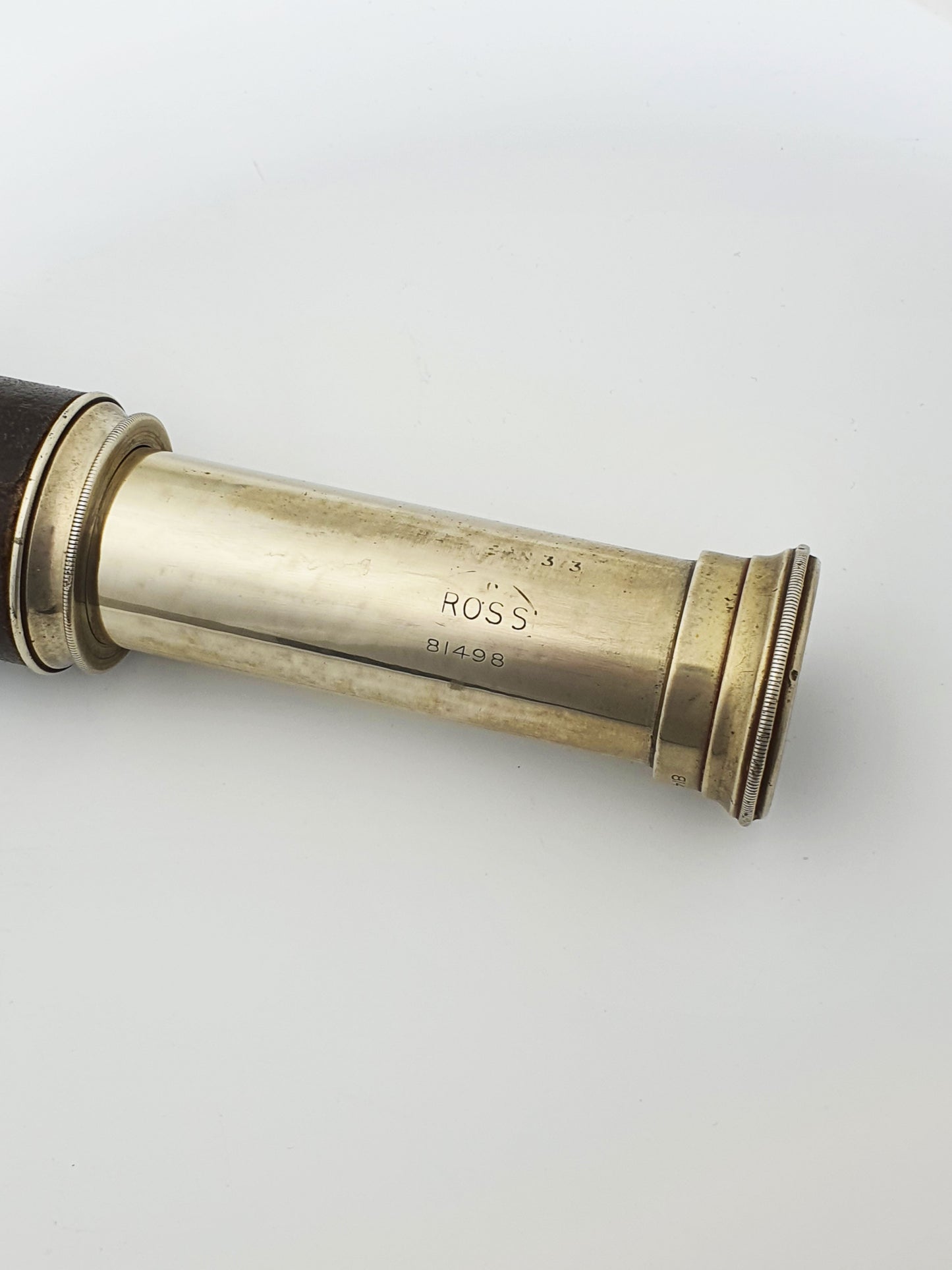 Antique Brass & Leather Naval Telescope by Ross, London – circa 1915