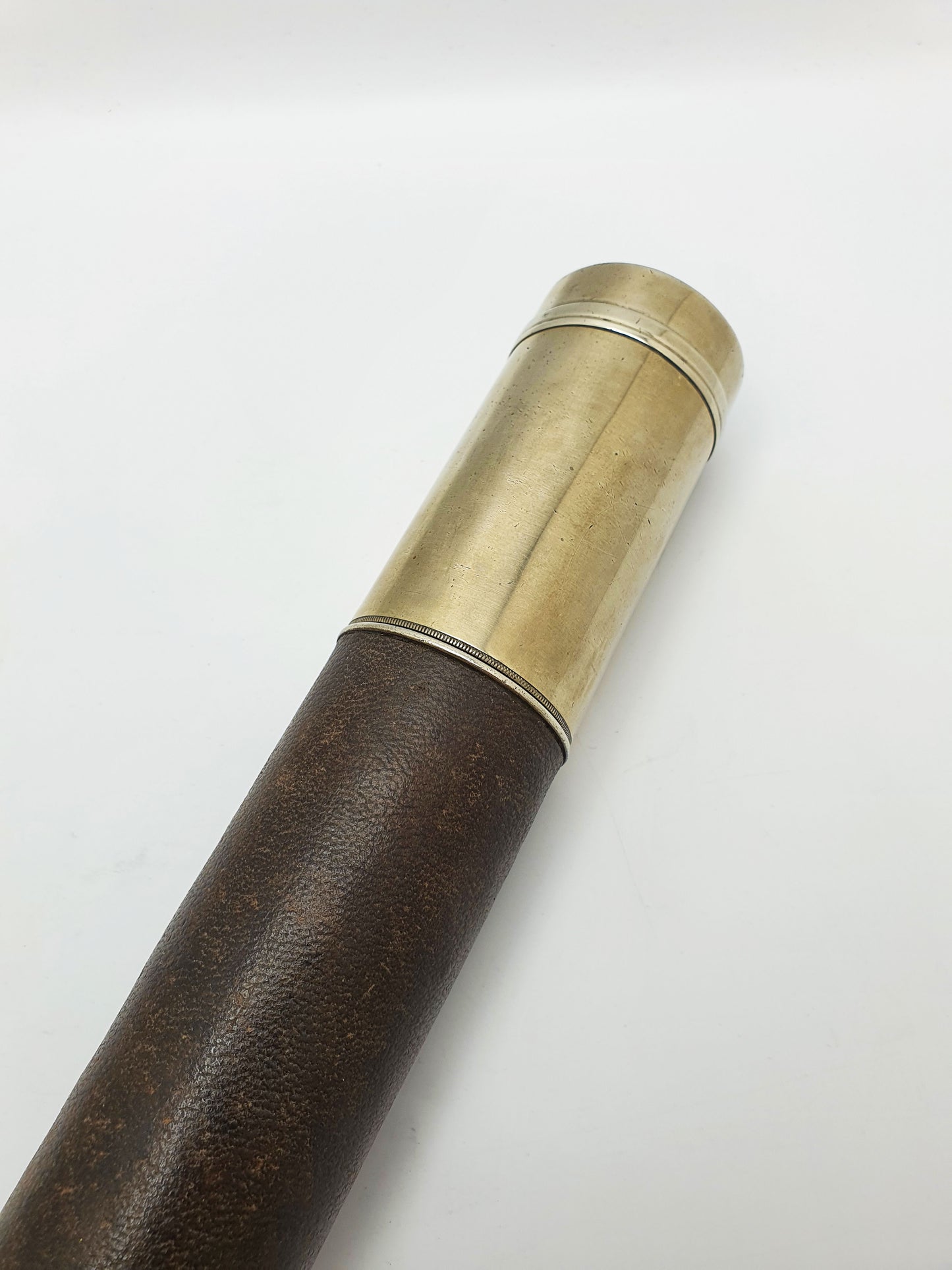 Antique Brass & Leather Naval Telescope by Ross, London – circa 1915