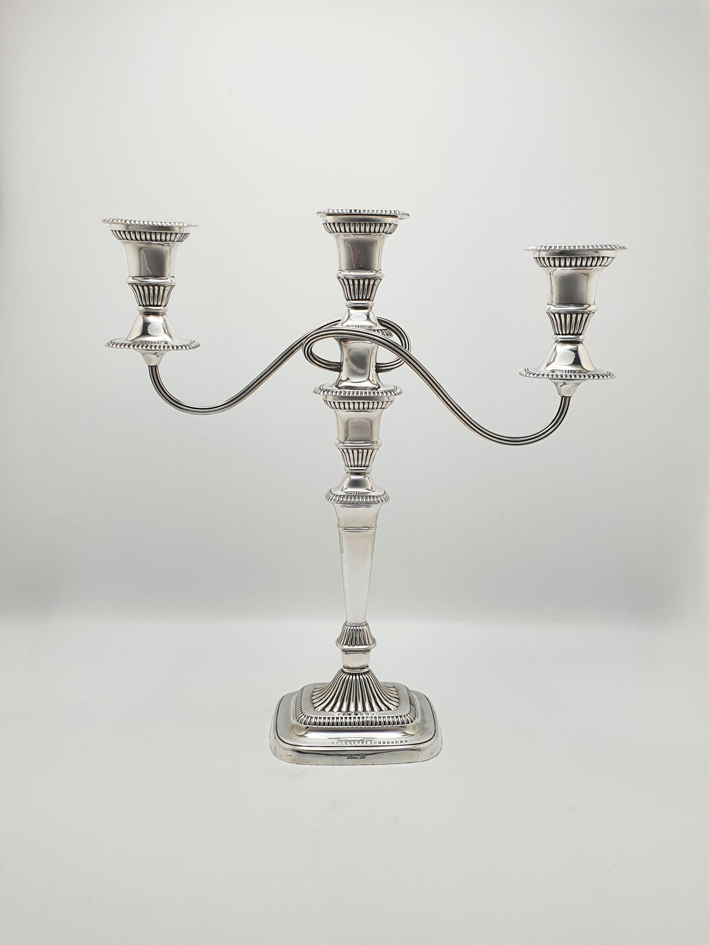 Splendid Pair of Silver-Plated Convertible Candelabra/Candlesticks – circa 1920