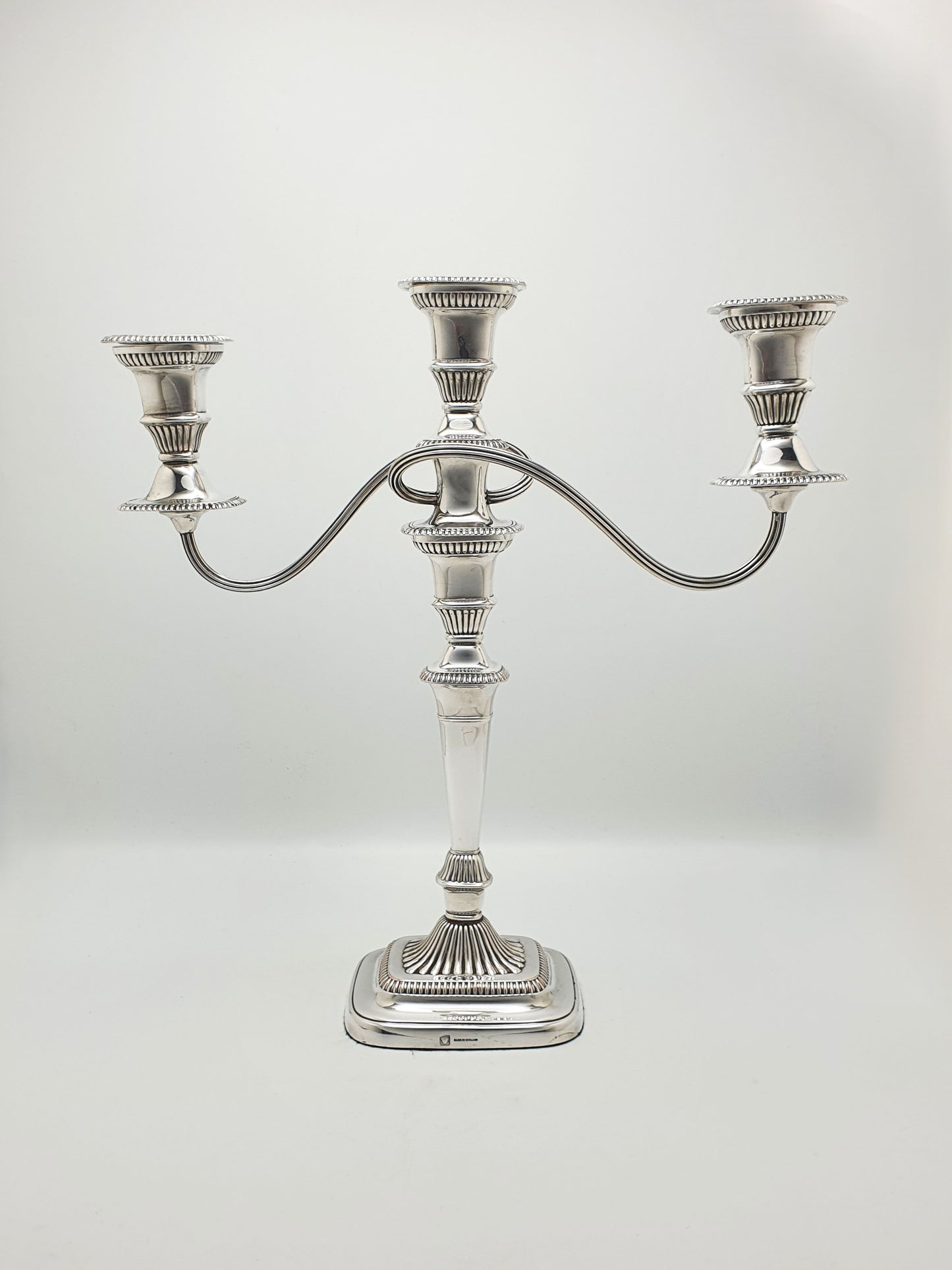 Splendid Pair of Silver-Plated Convertible Candelabra/Candlesticks – circa 1920