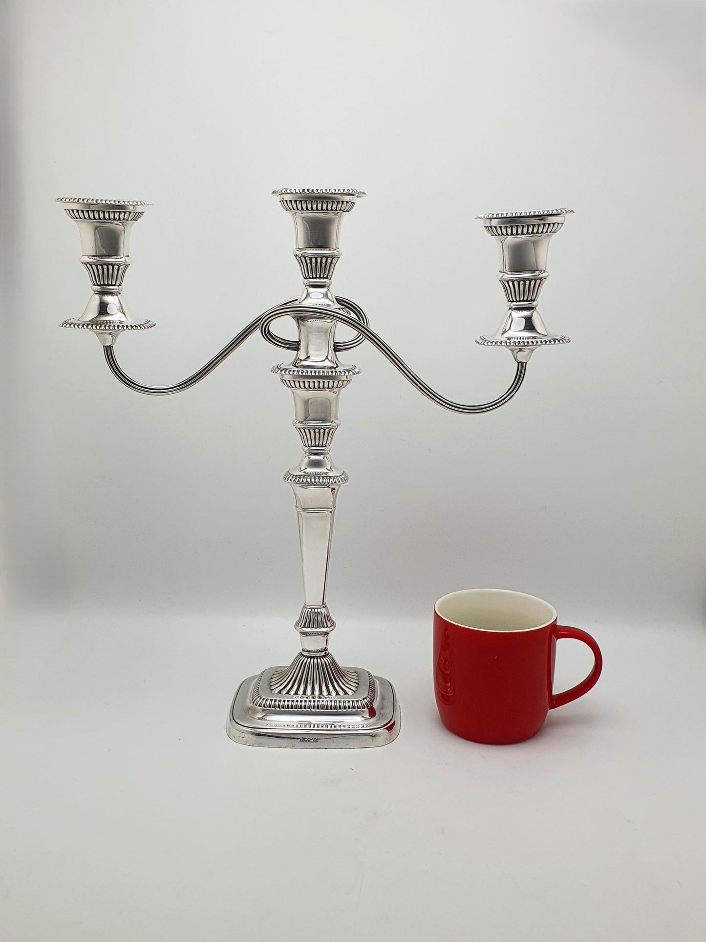 Splendid Pair of Silver-Plated Convertible Candelabra/Candlesticks – circa 1920