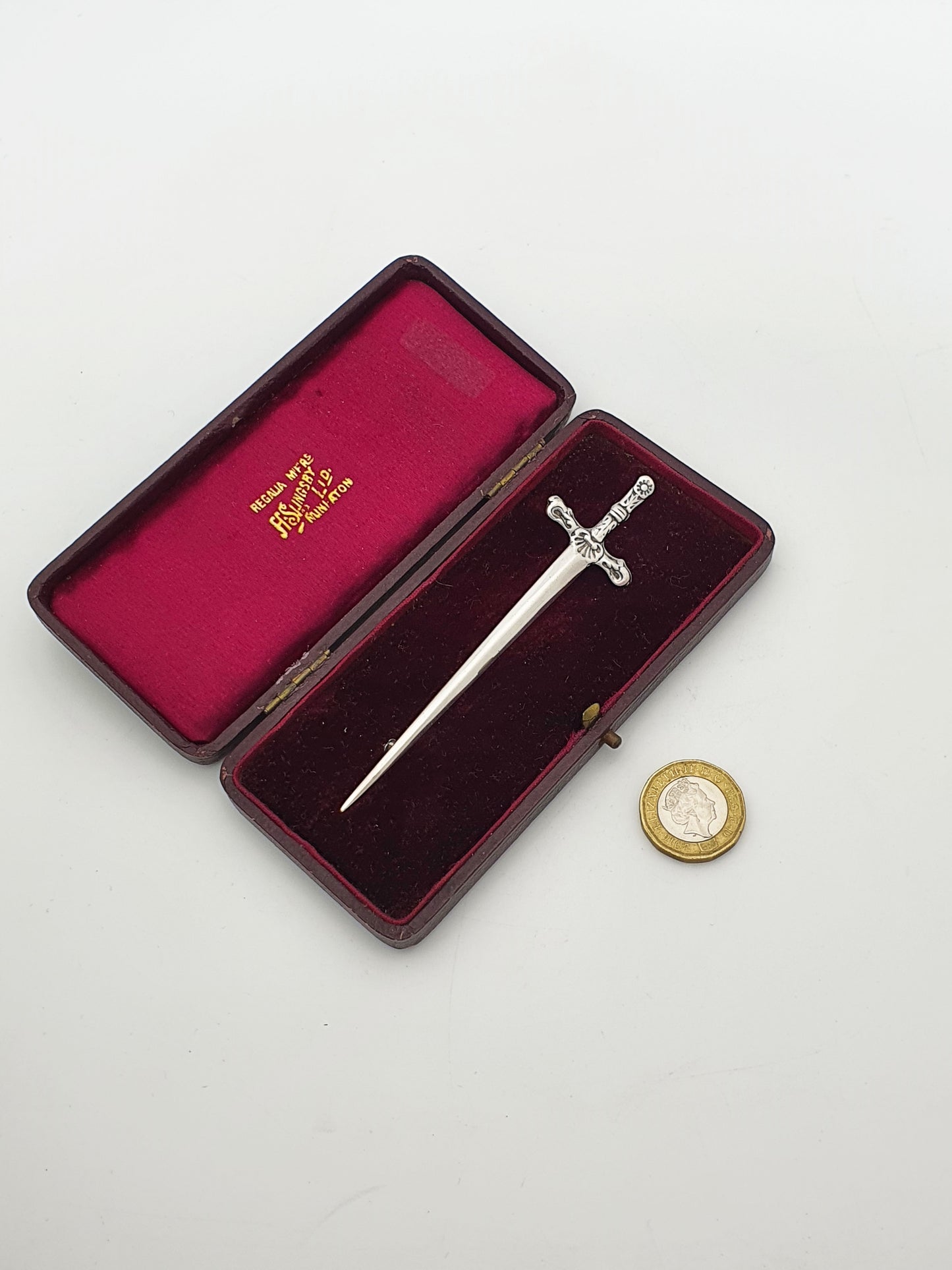 Scottish Sterling Silver Sword-Shaped Brooch – circa 1920