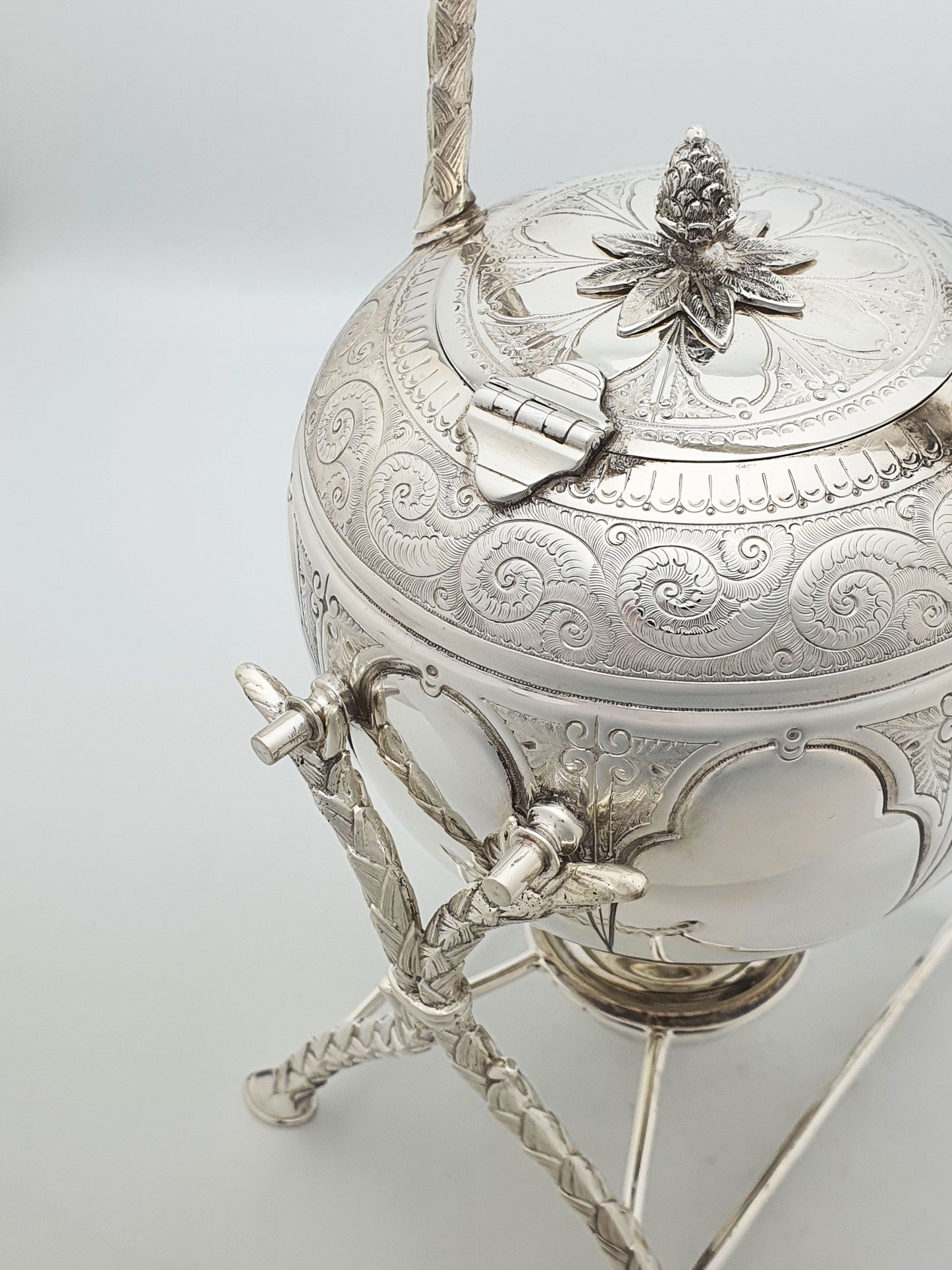 Stunning Antique Victorian Silver plated Kettle on Stand - circa 1890