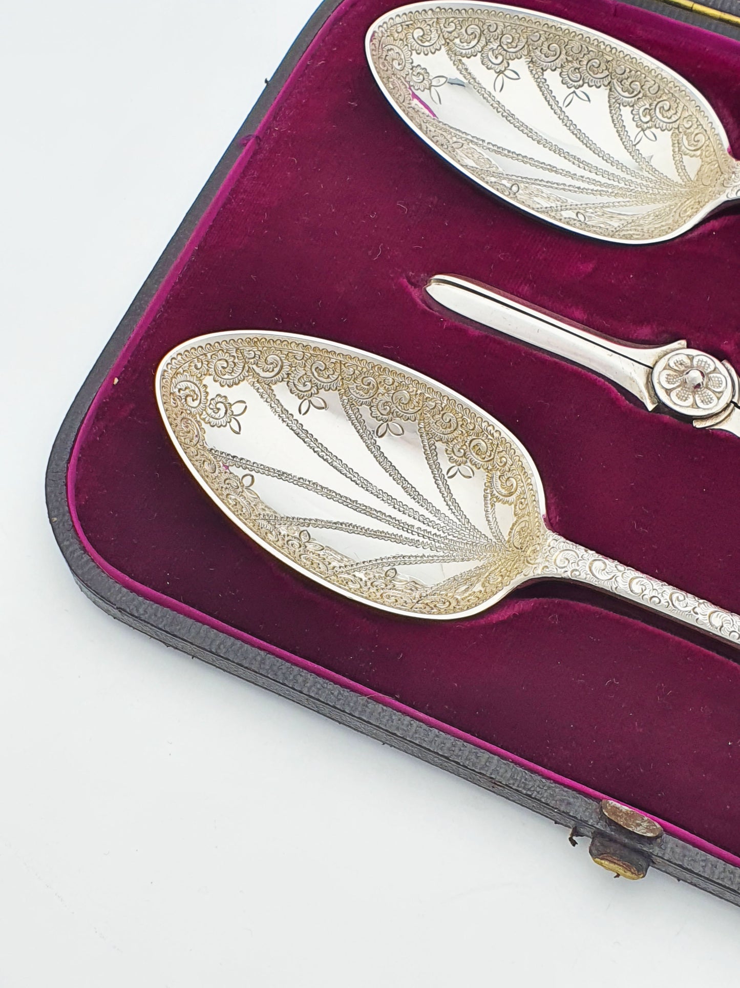 Gorgeous Ornately Engraved Antique Victorian Fruit Set - circa 1890