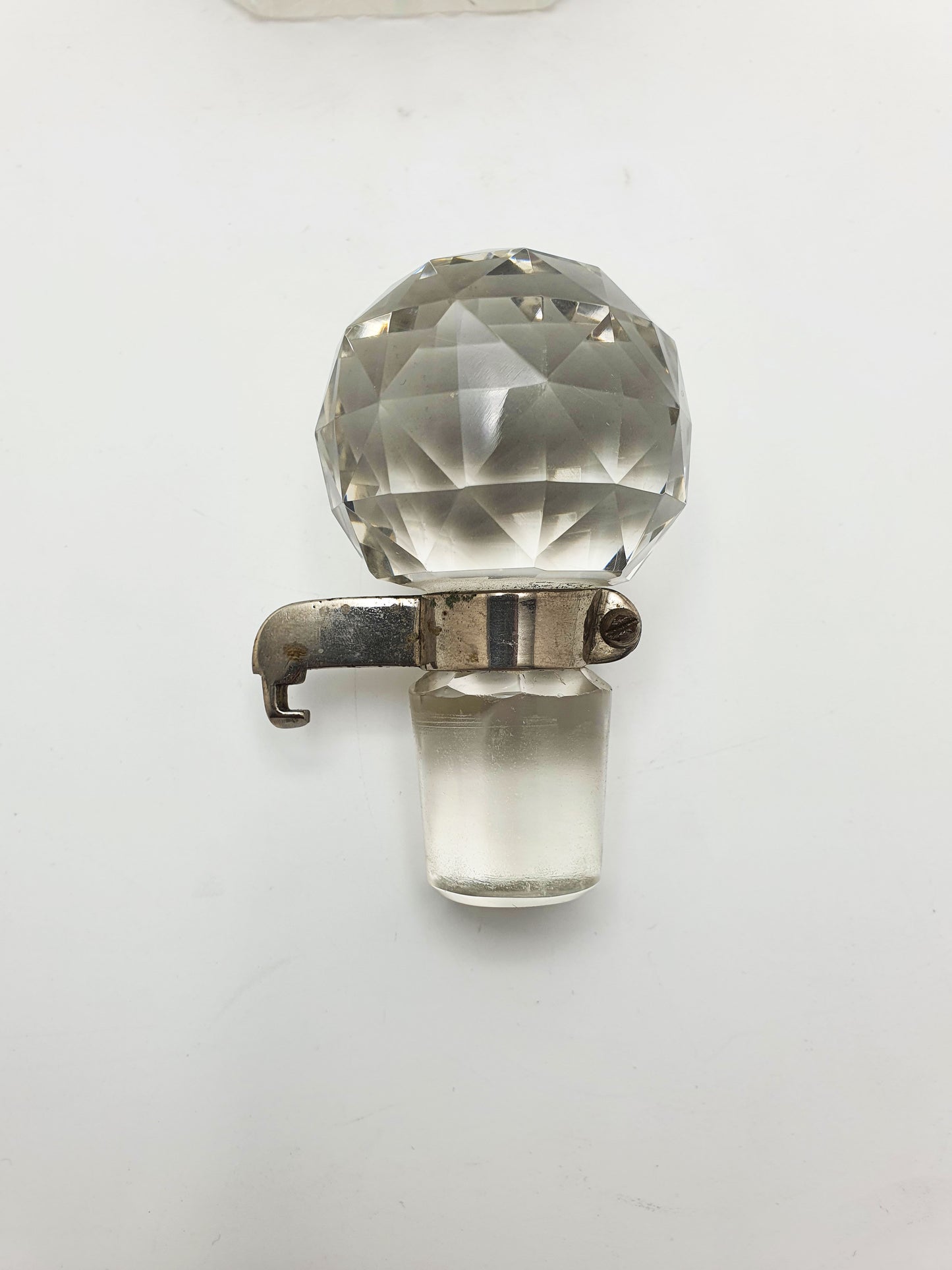 Nice Antique Edwardian Cut Glass Locking Decanter - circa 1905