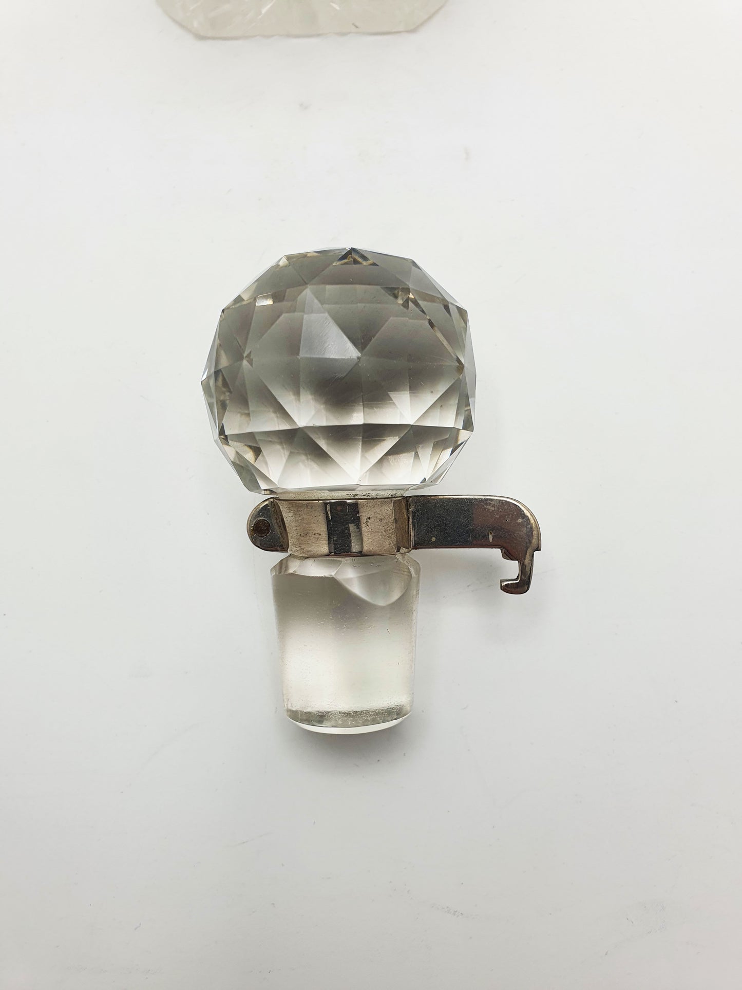 Nice Antique Edwardian Cut Glass Locking Decanter - circa 1905