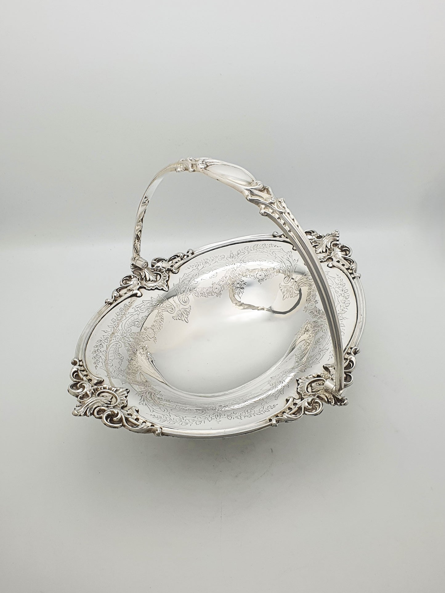 Fabulous Antique Edwardian Silver Plated Basket by Walker & Hall - circa 1905