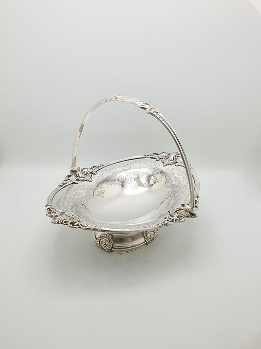 Fabulous Antique Edwardian Silver Plated Basket by Walker & Hall - circa 1905