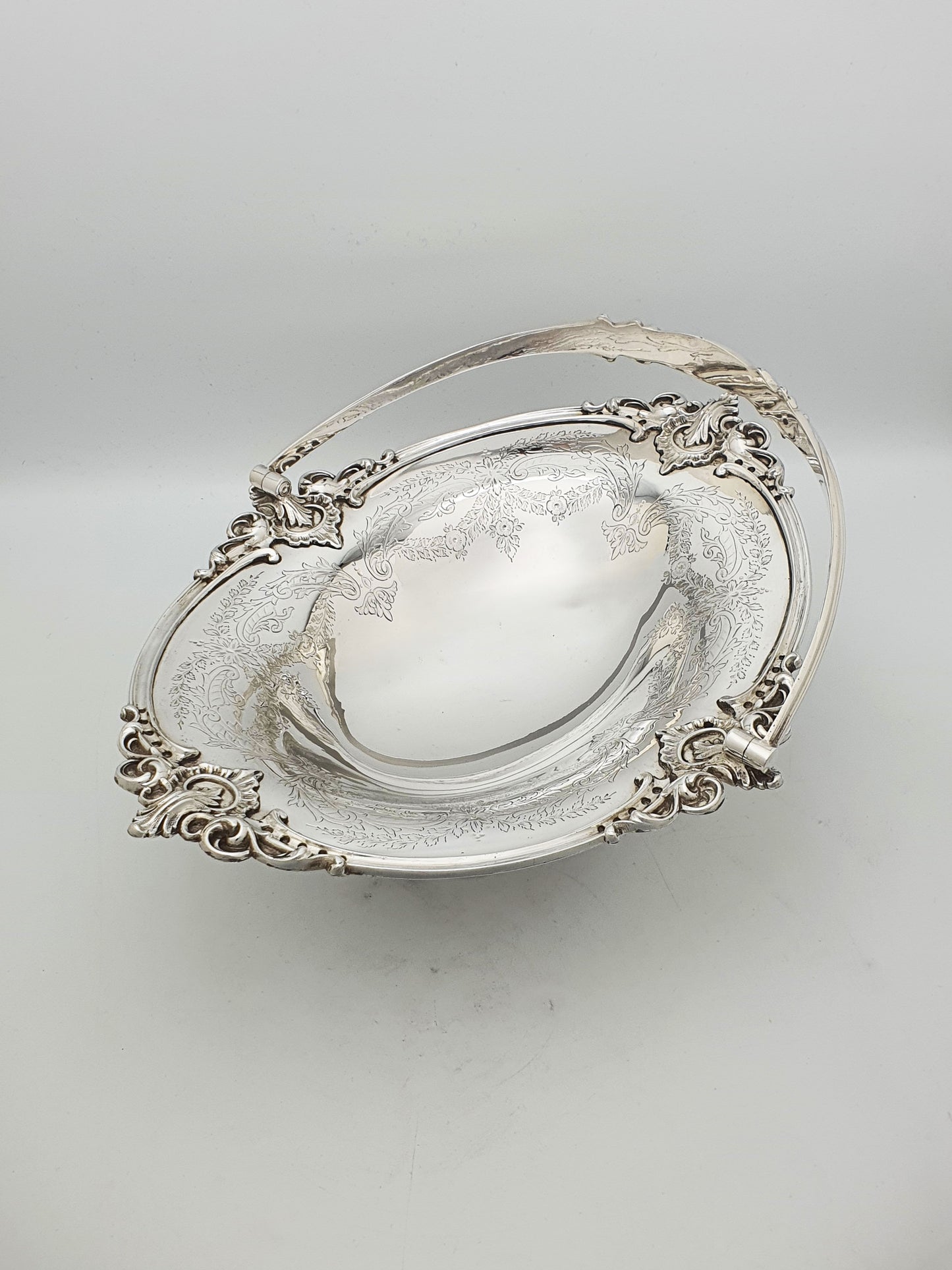 Fabulous Antique Edwardian Silver Plated Basket by Walker & Hall - circa 1905