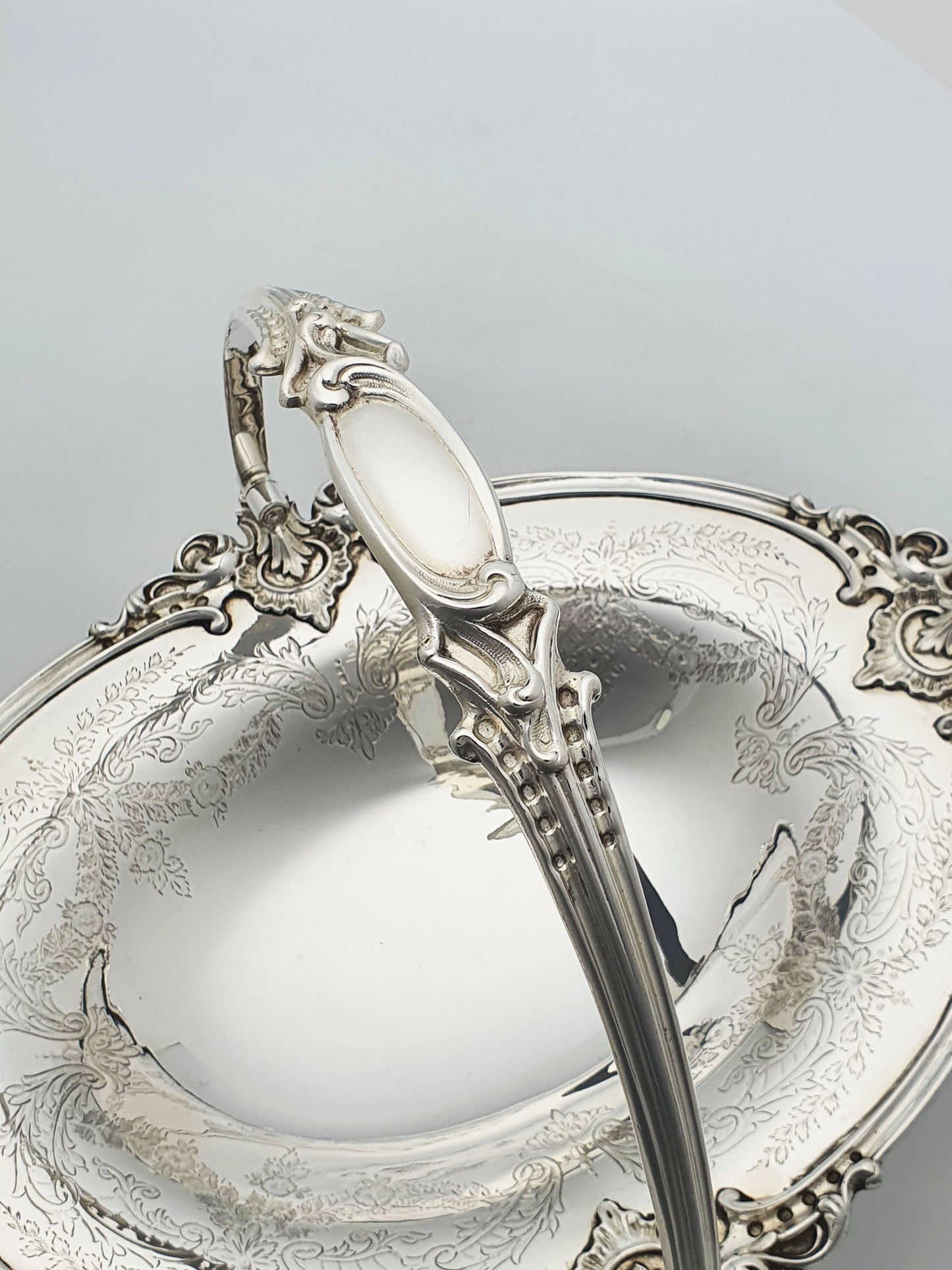 Fabulous Antique Edwardian Silver Plated Basket by Walker & Hall - circa 1905