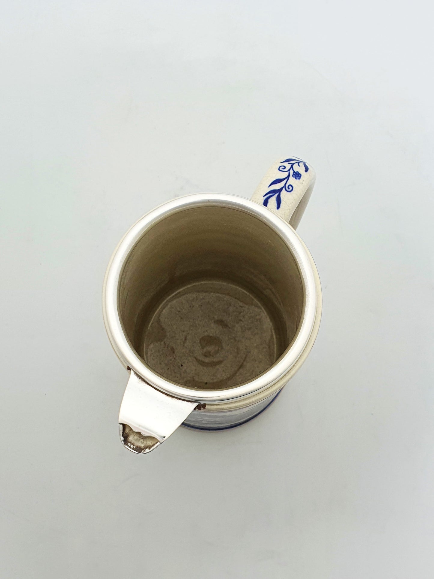 Gorgeous Antique Victorian Ceramic Blue & White Drinking Set - circa 1890