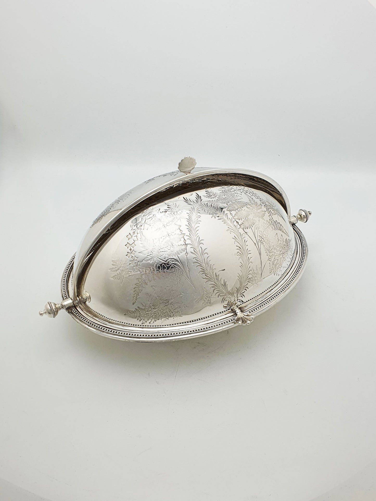 Fabulous Victorian Silver Plated Double Rollover Dish - circa 1890