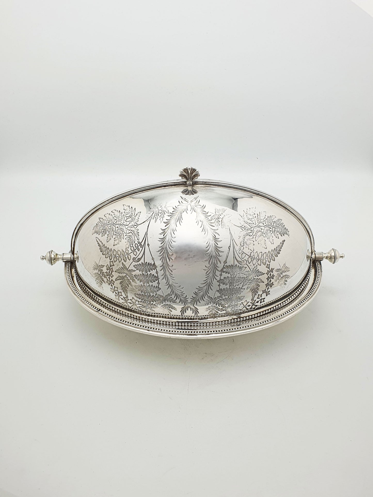 Fabulous Victorian Silver Plated Double Rollover Dish - circa 1890