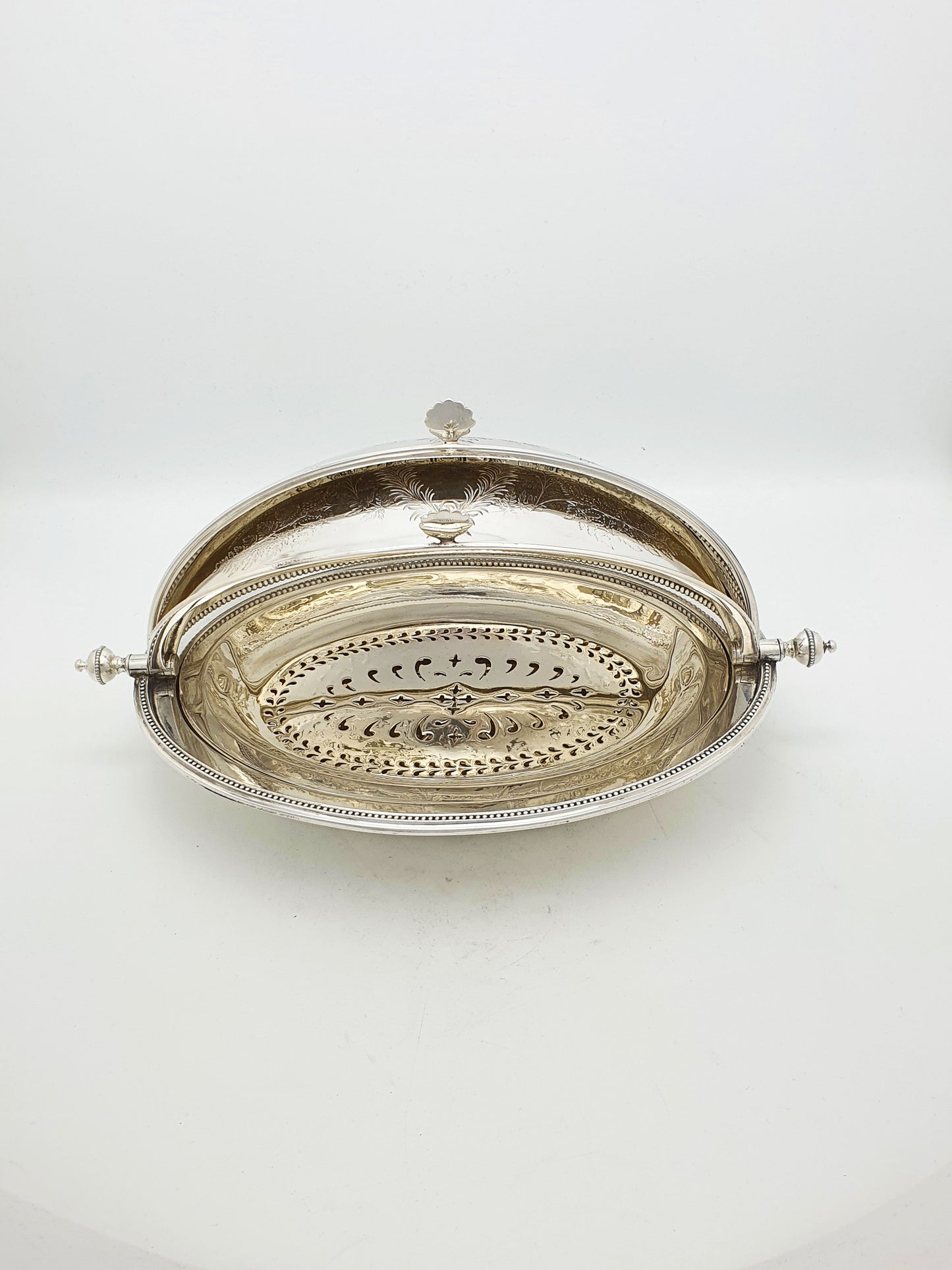 Fabulous Victorian Silver Plated Double Rollover Dish - circa 1890