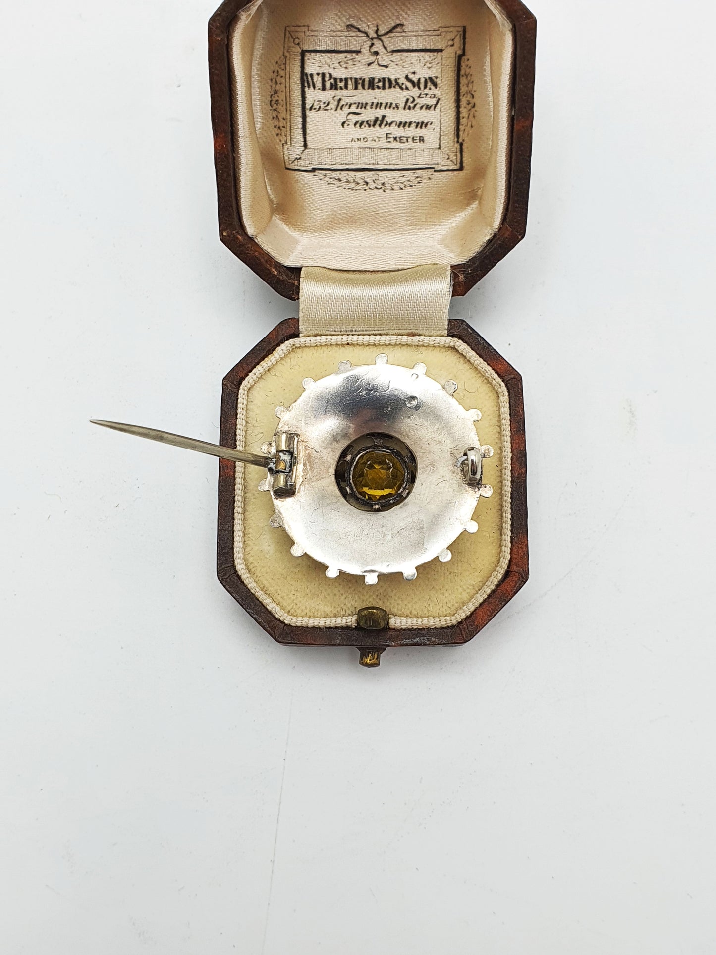 Antique Scottish Silver & Citrine Agate Brooch – circa 1880