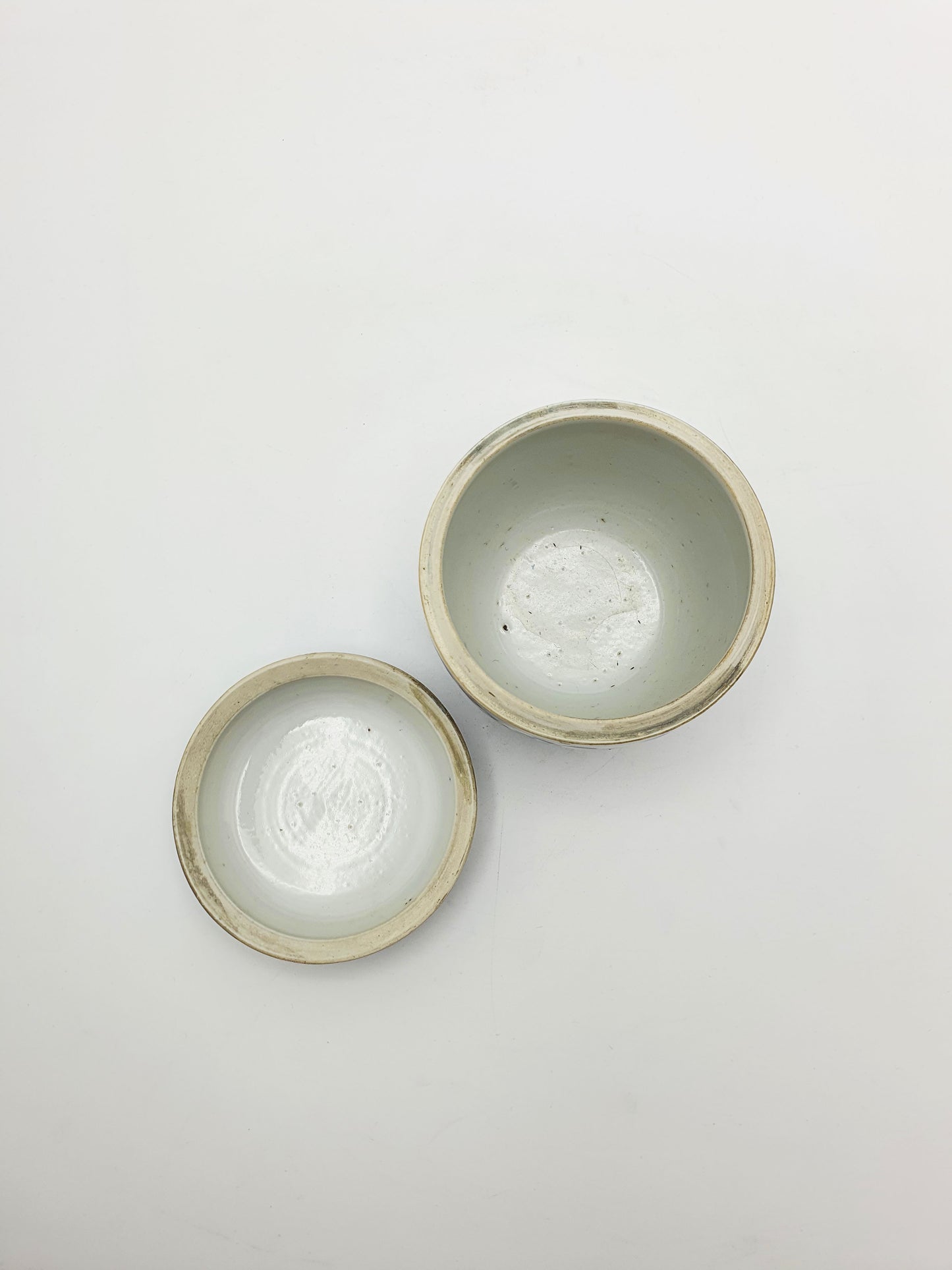 Antique Chinese Blue and White Covered Jar with Bird & Floral Motif – circa 1860