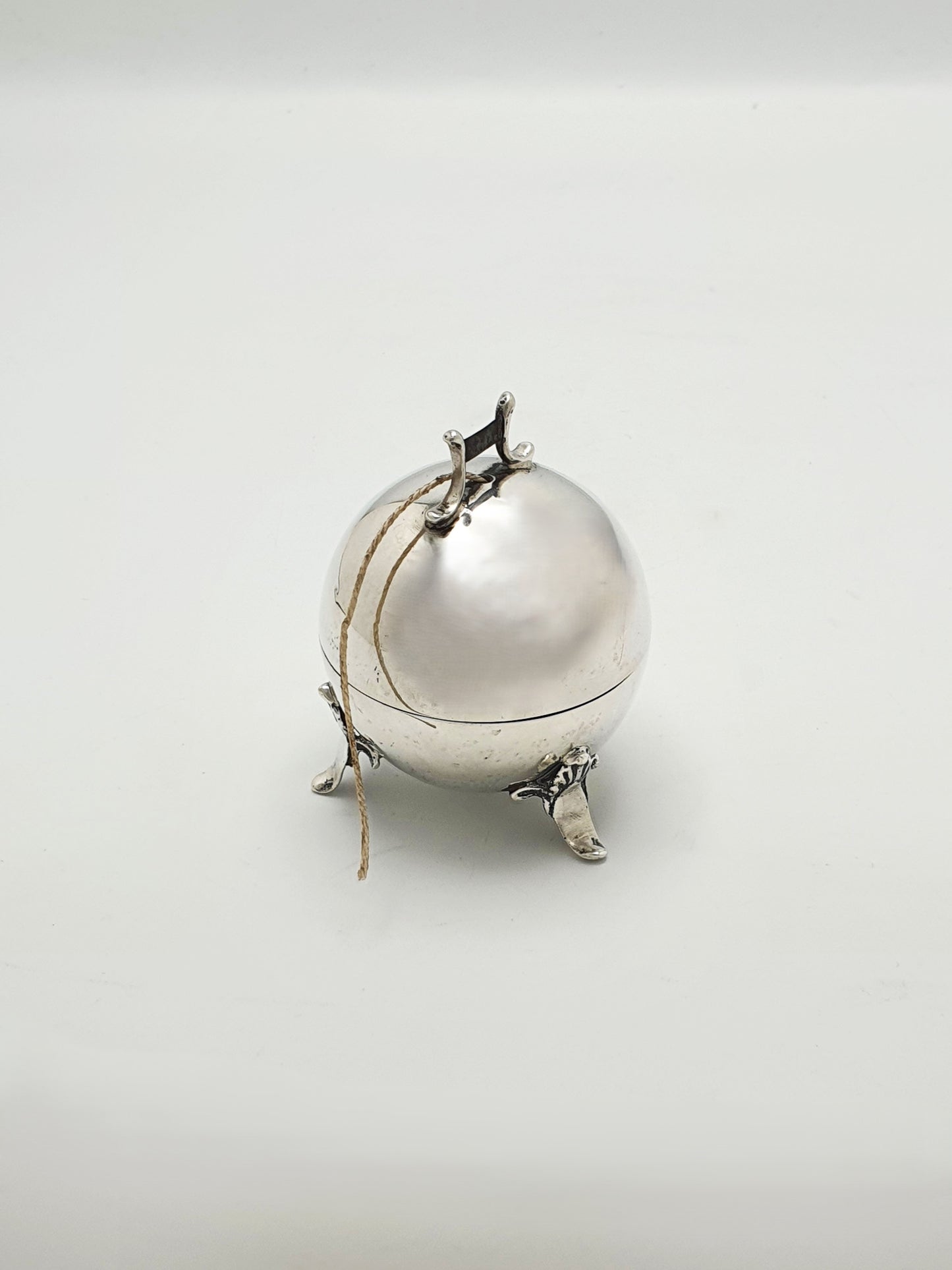 Unusual Antique Edwardian Sterling Silver String Holder - 1901