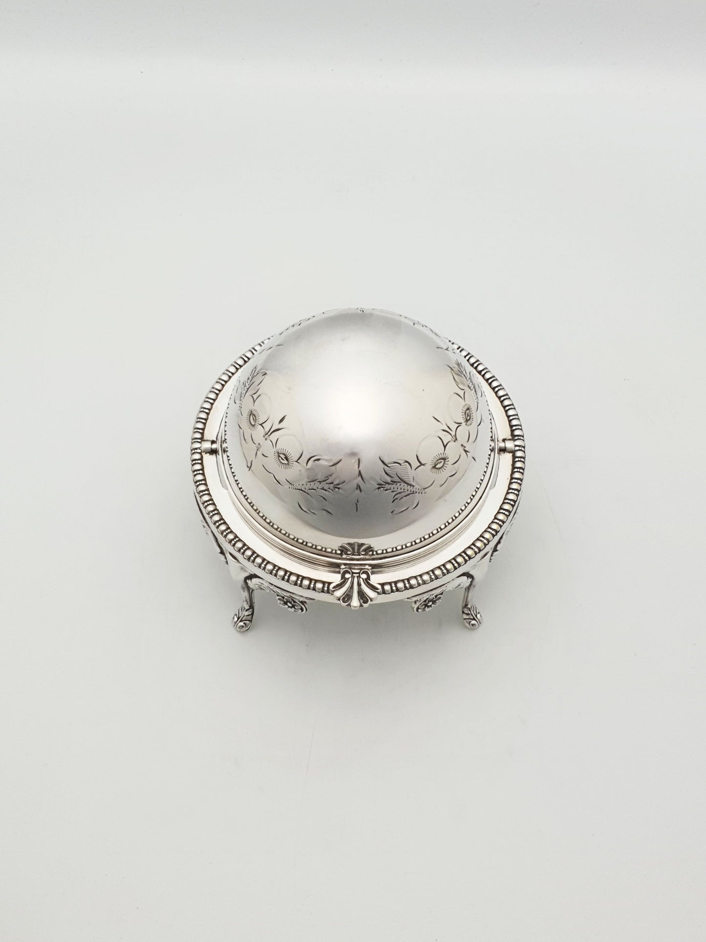 Nice Vintage Domed Caviar/Butter Dish with Glass Insert – circa 1960