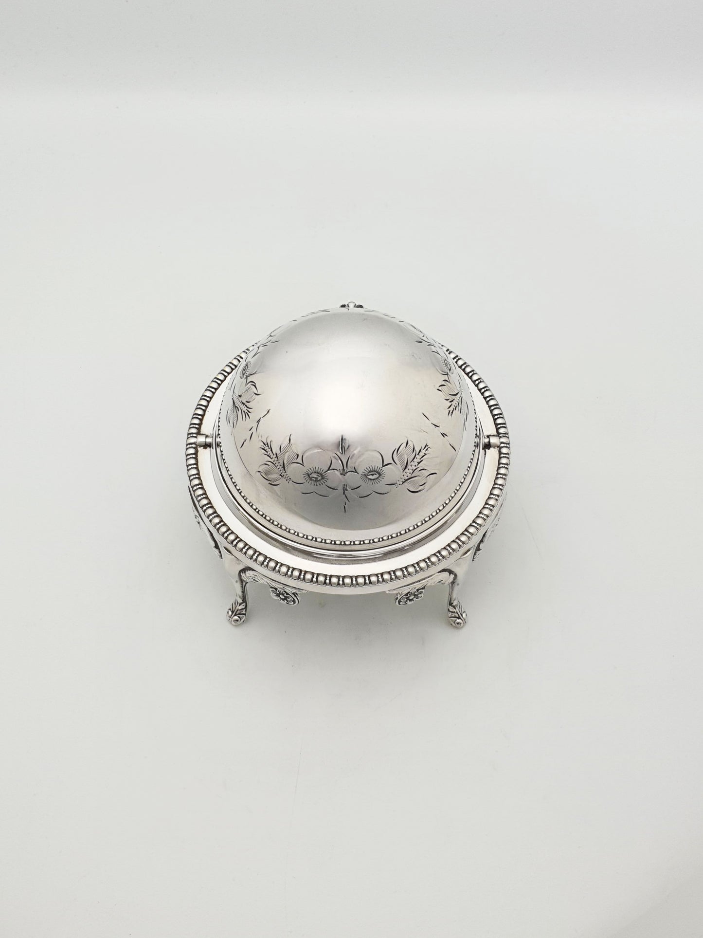 Nice Vintage Domed Caviar/Butter Dish with Glass Insert – circa 1960