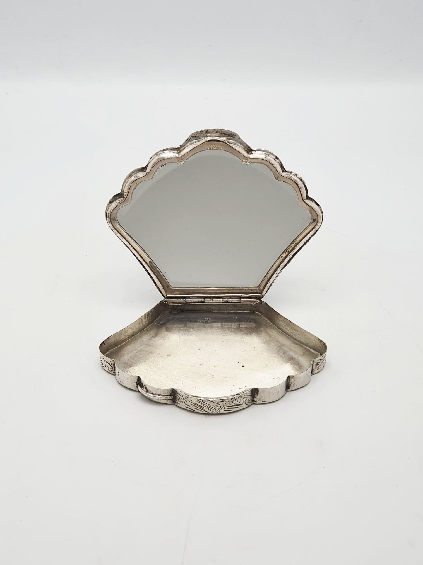 Lovely Vintage Italian .800 Silver Compact with Mirror – circa 1960