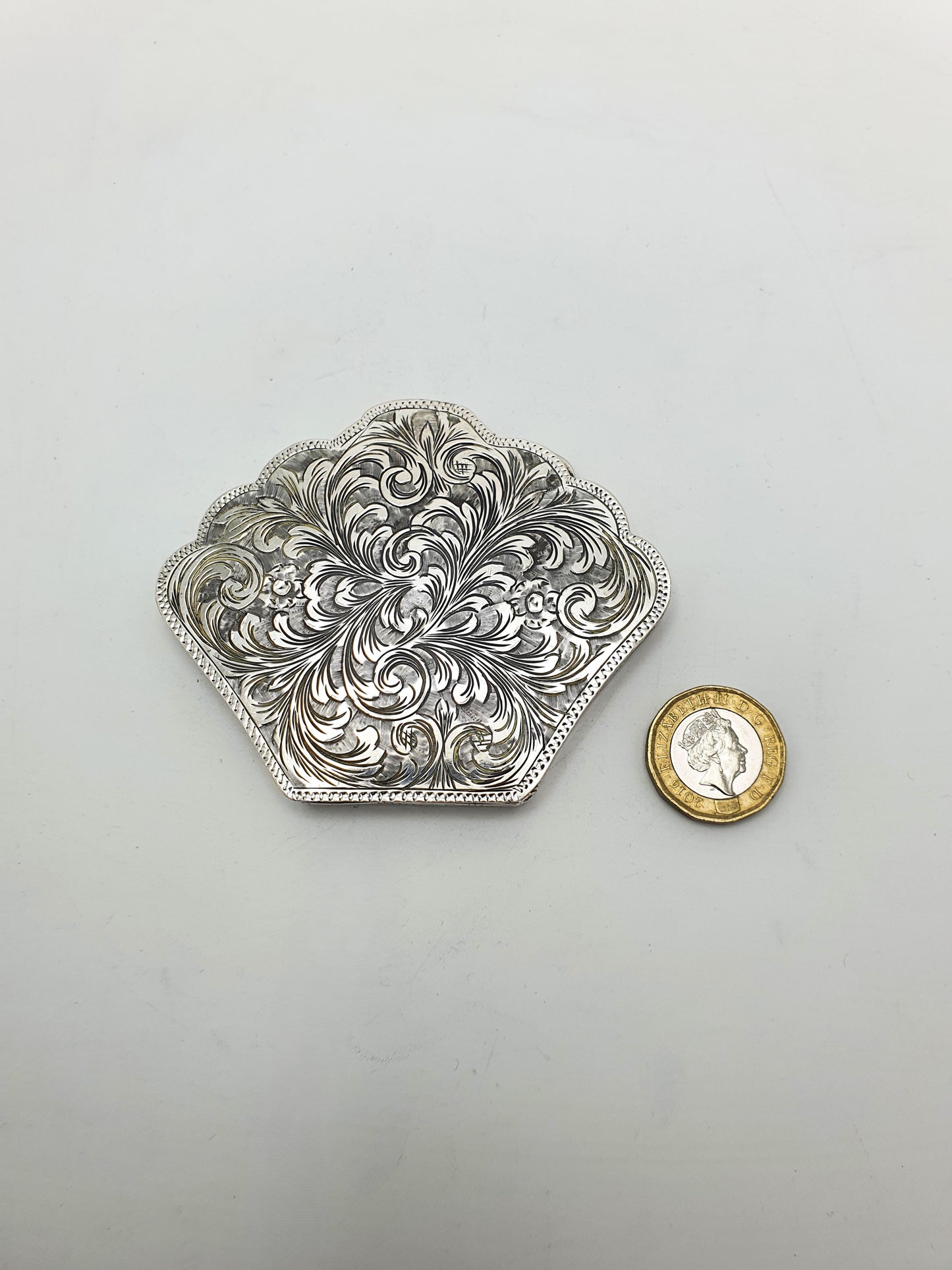 Lovely Vintage Italian .800 Silver Compact with Mirror – circa 1960