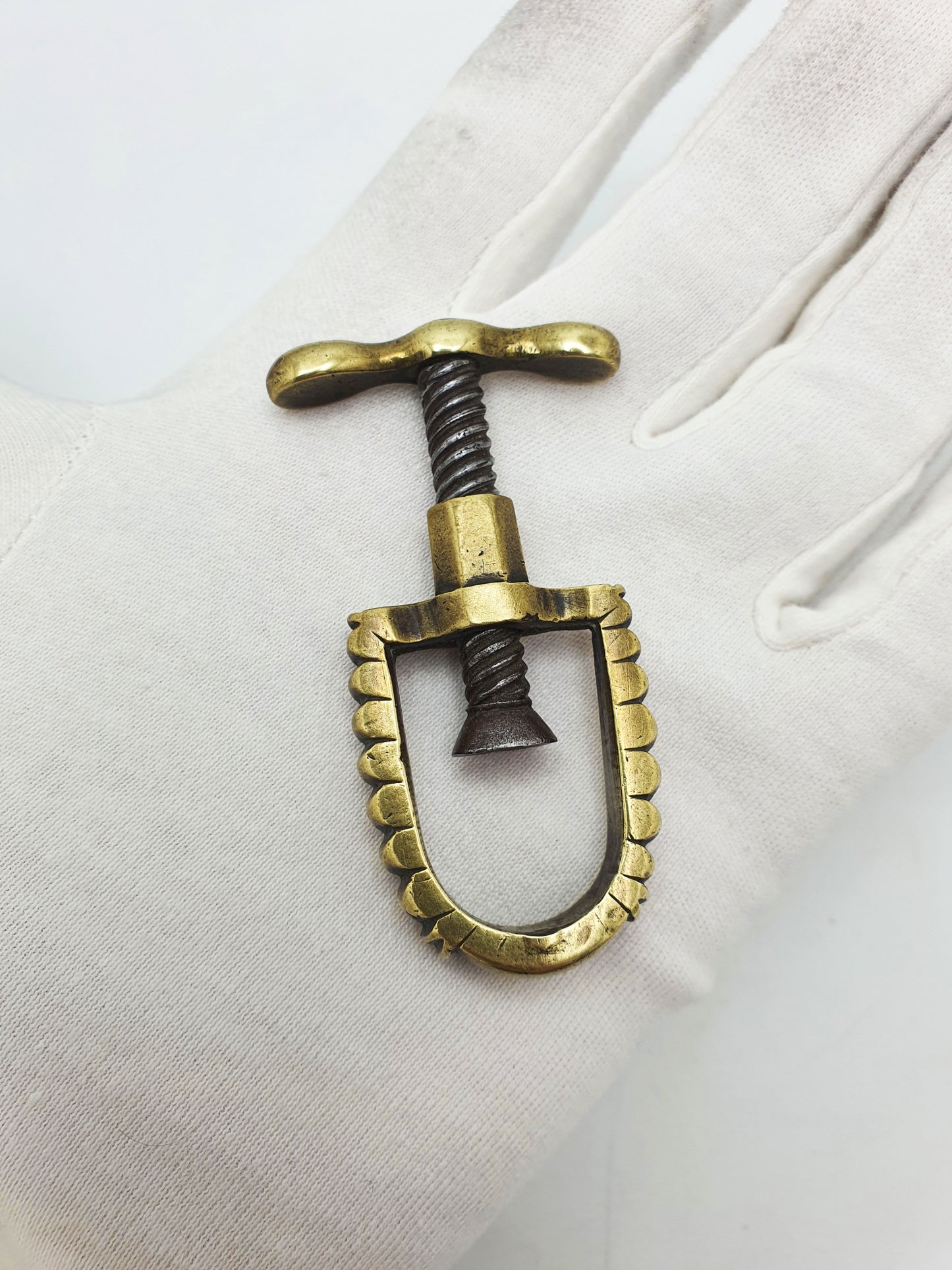 Rare Antique Brass and Iron Pocket Nutcracker – circa 1820