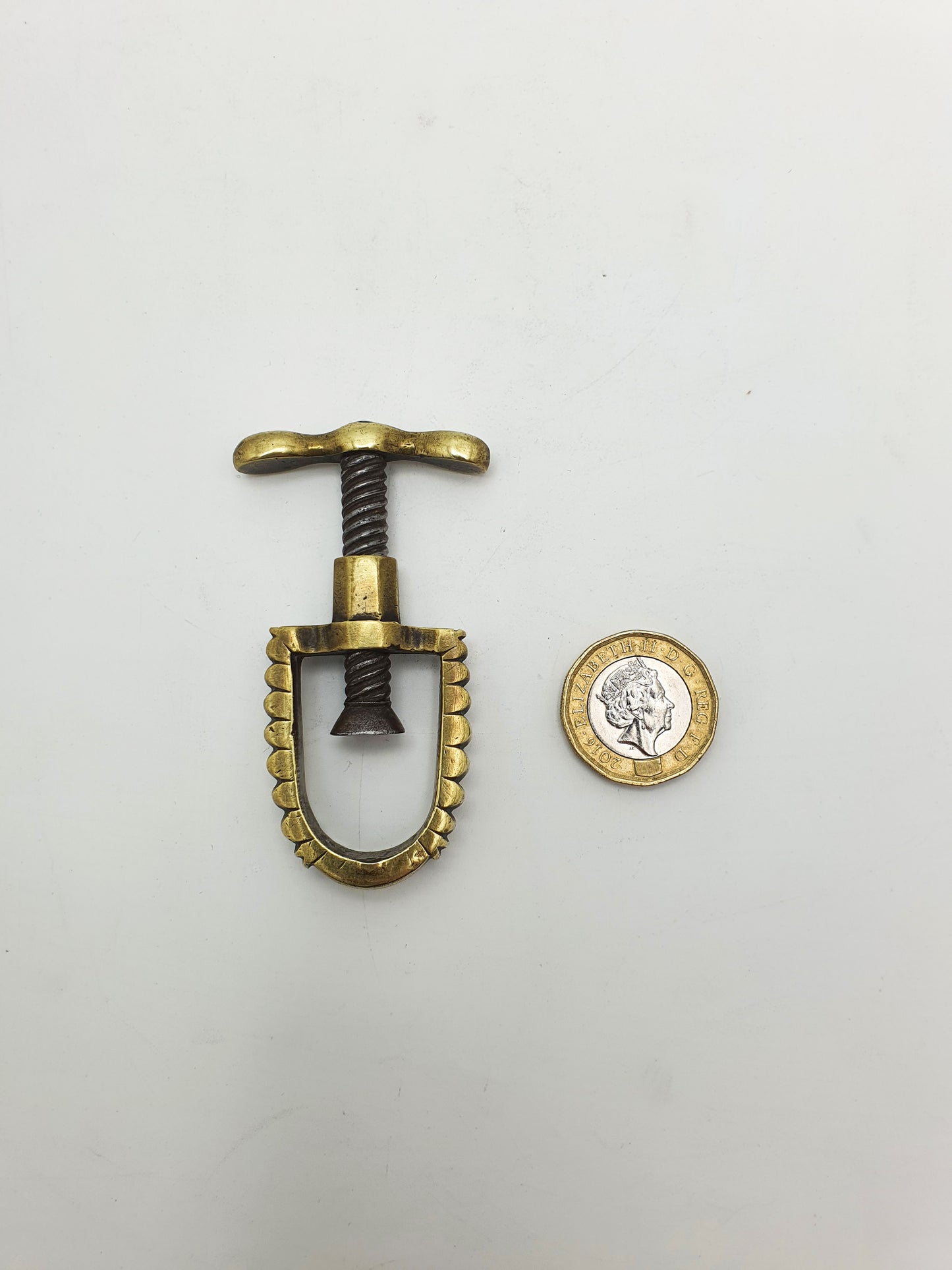 Rare Antique Brass and Iron Pocket Nutcracker – circa 1820