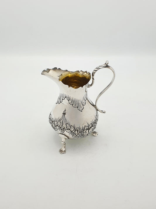 Gorgeous Antique Victorian Sterling Silver Cream Jug - 1885
