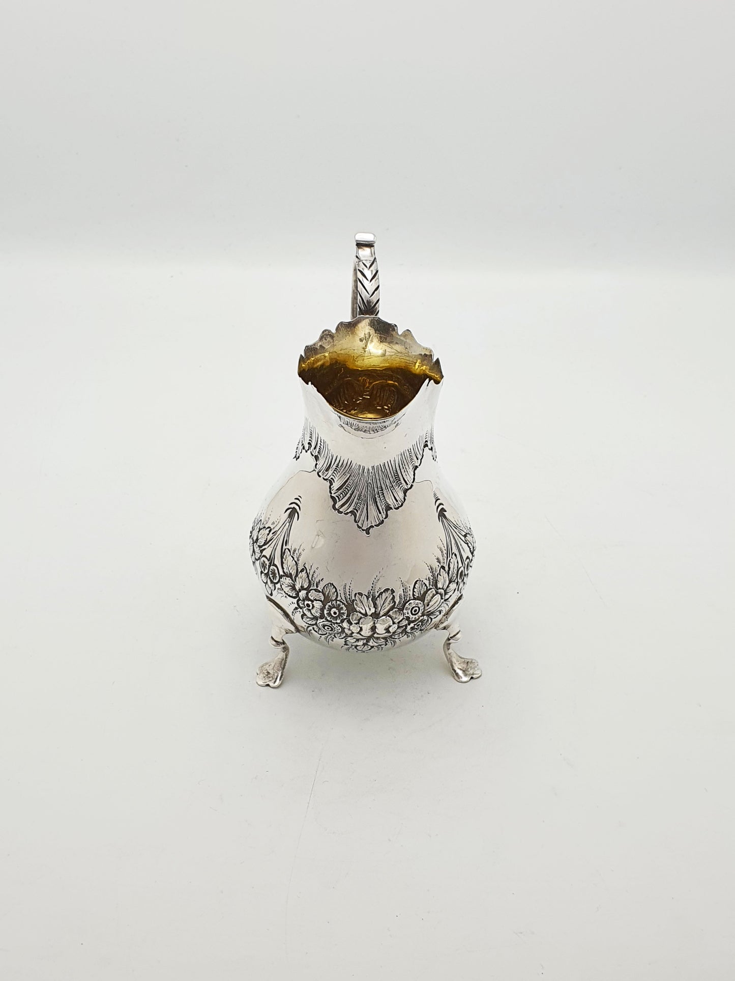 Gorgeous Antique Victorian Sterling Silver Cream Jug - 1885