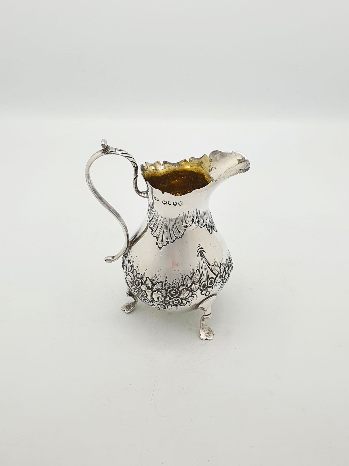 Gorgeous Antique Victorian Sterling Silver Cream Jug - 1885