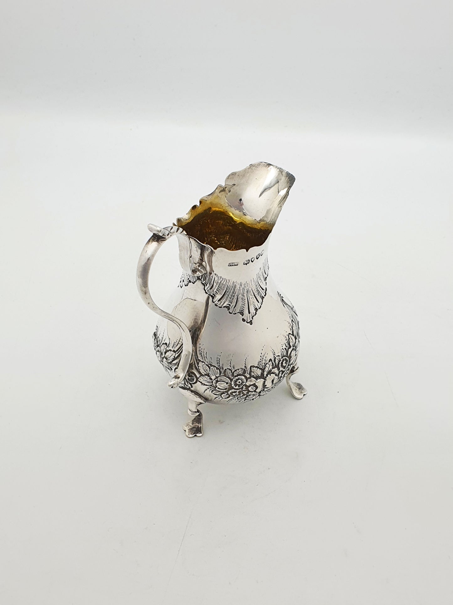 Gorgeous Antique Victorian Sterling Silver Cream Jug - 1885