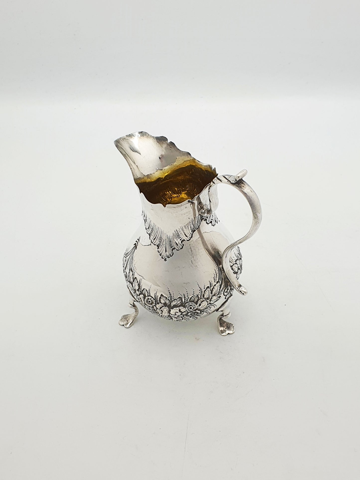 Gorgeous Antique Victorian Sterling Silver Cream Jug - 1885