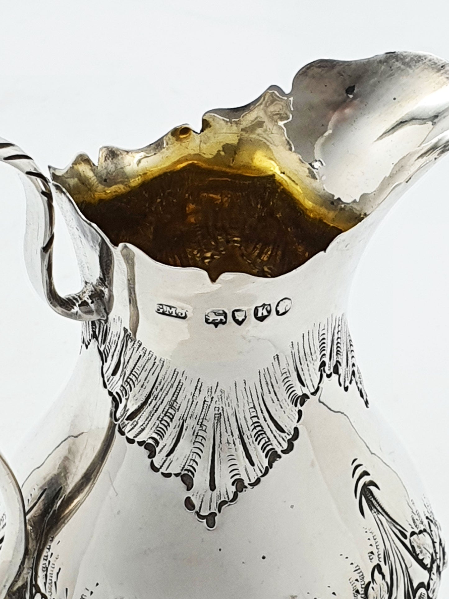 Gorgeous Antique Victorian Sterling Silver Cream Jug - 1885